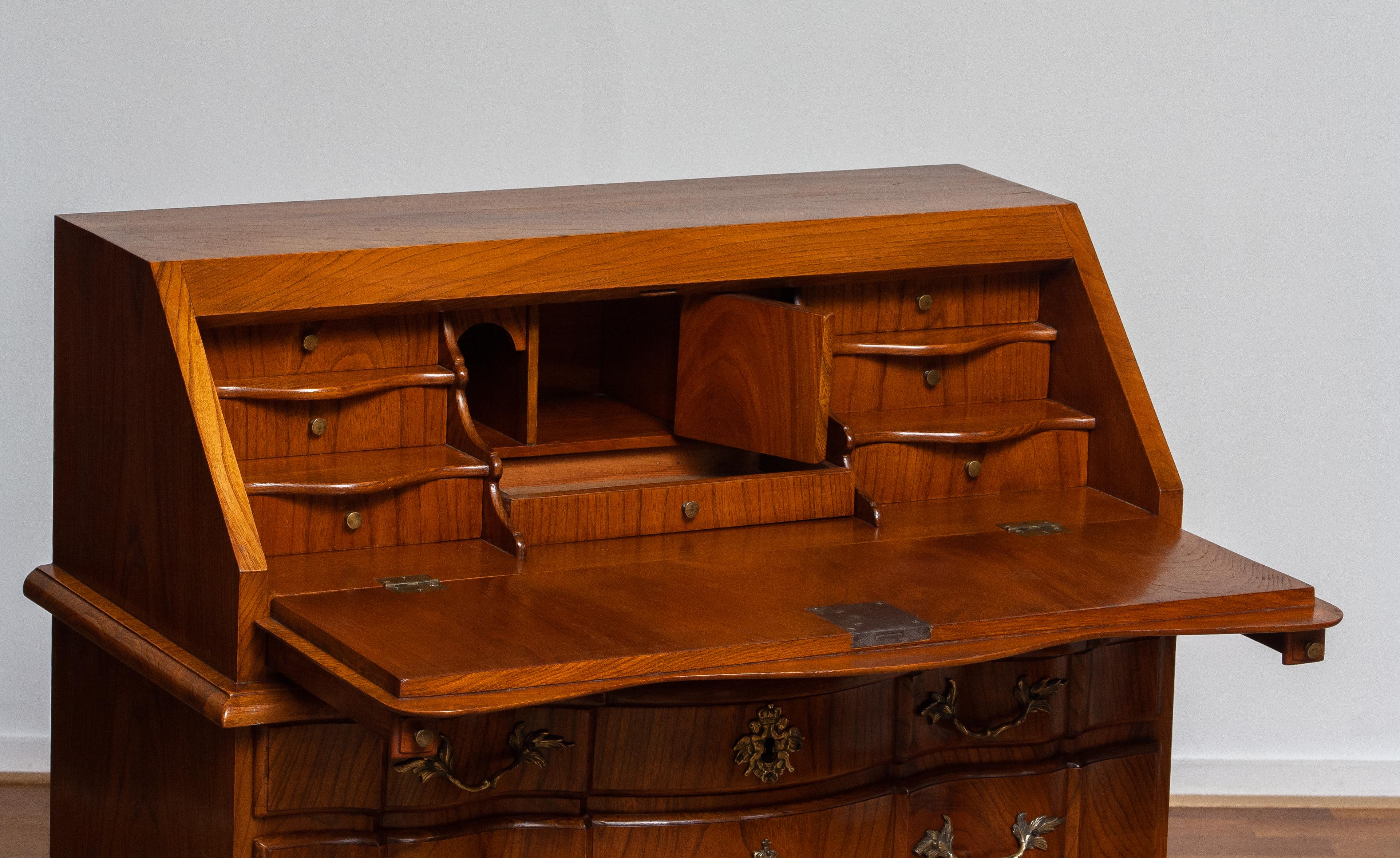 Late 18th Century Original Swedish Cherry / Brass Secretaire for Duke / Duchess 7