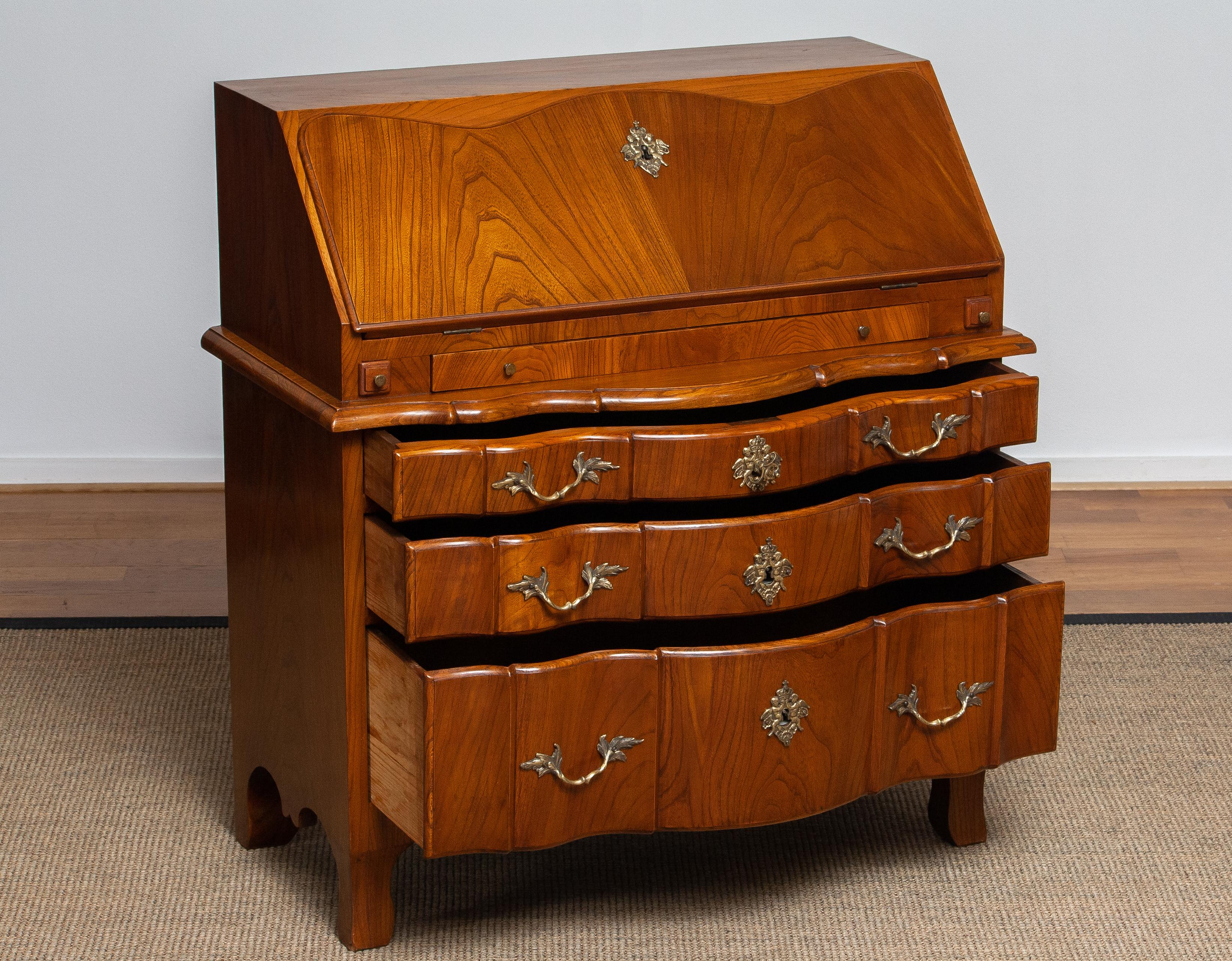 Late 18th Century Original Swedish Cherry / Brass Secretaire for Duke / Duchess 8