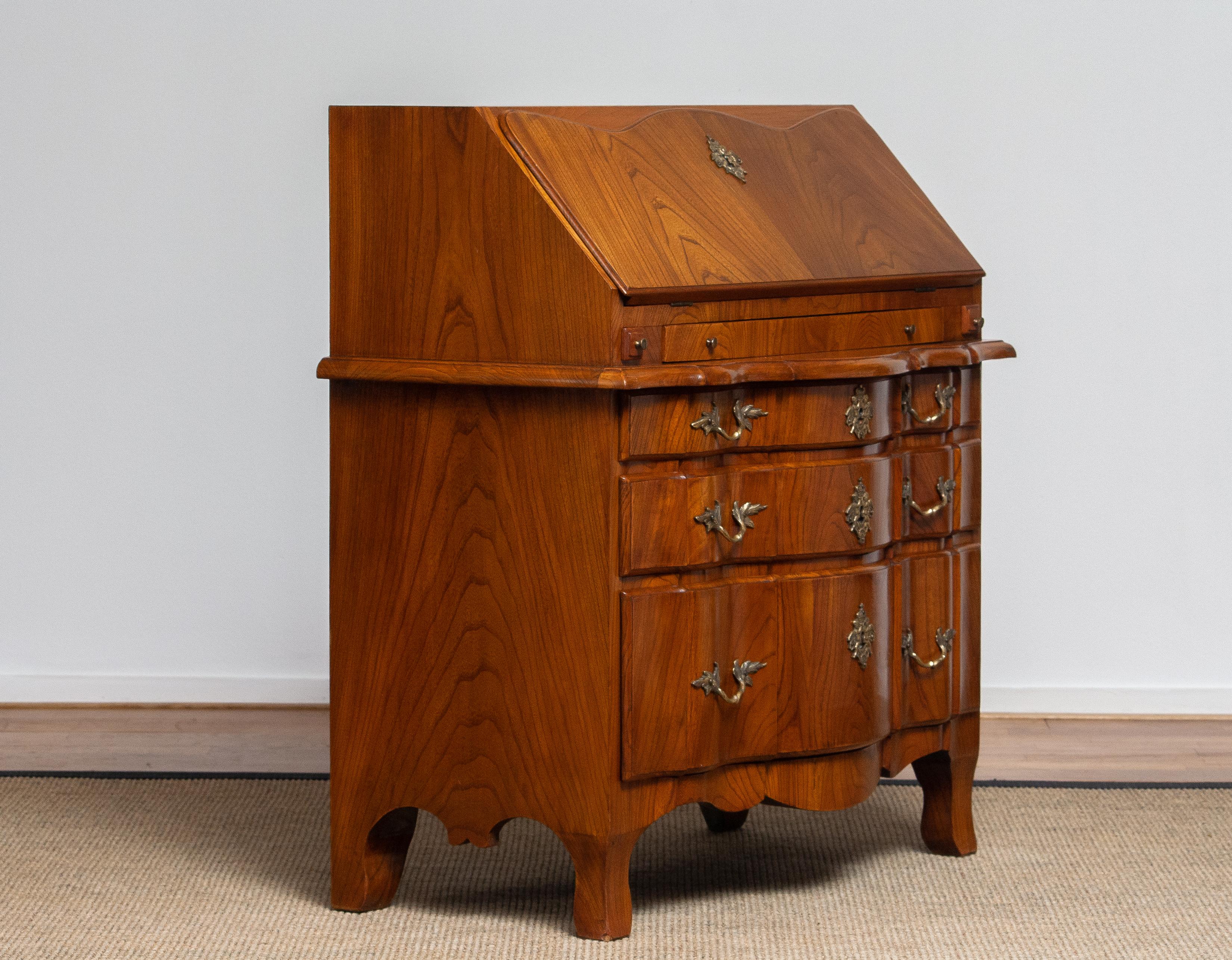 Late 18th Century Original Swedish Cherry / Brass Secretaire for Duke / Duchess 9