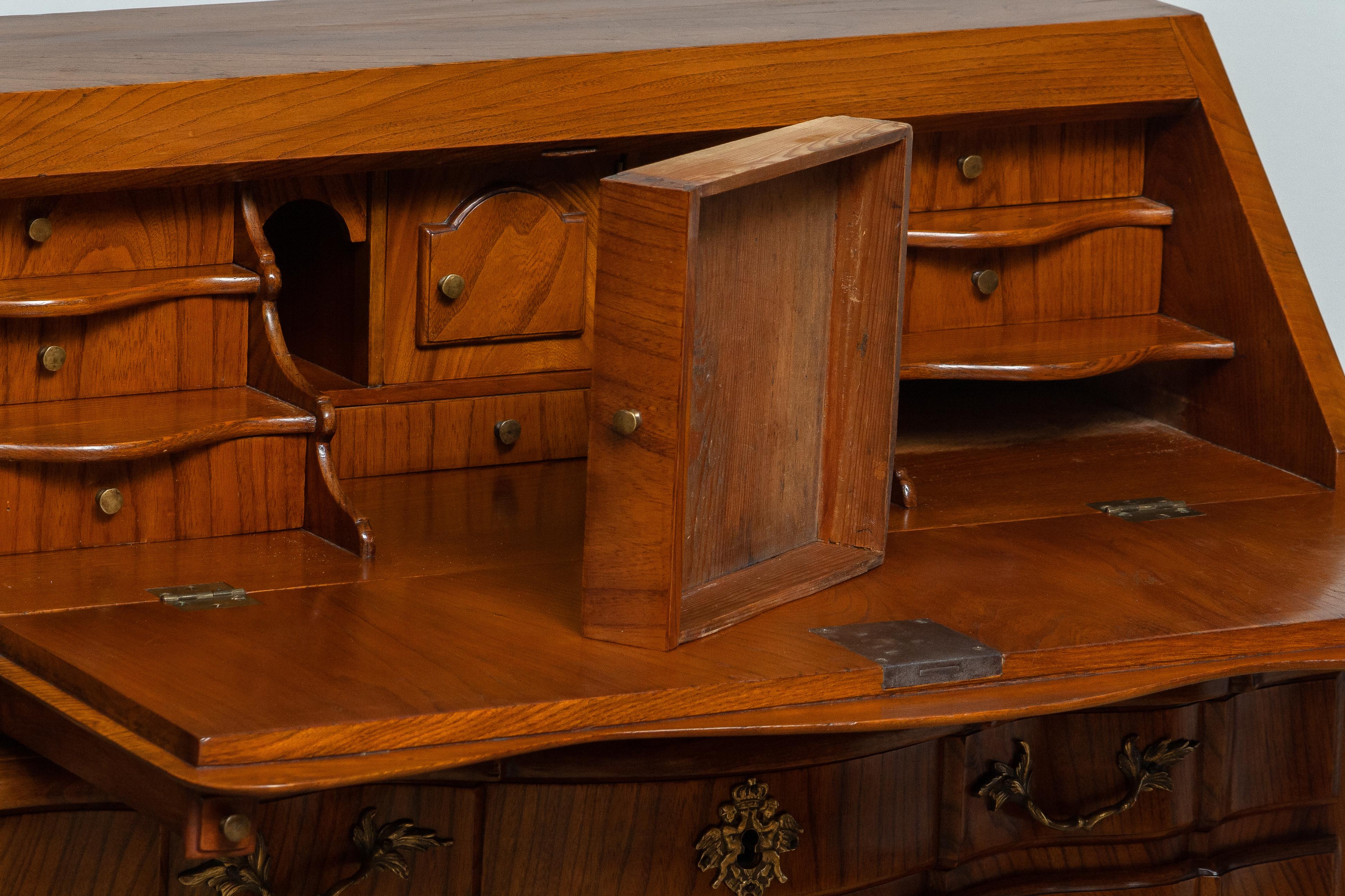 Late 18th Century Original Swedish Cherry / Brass Secretaire for Duke / Duchess 4