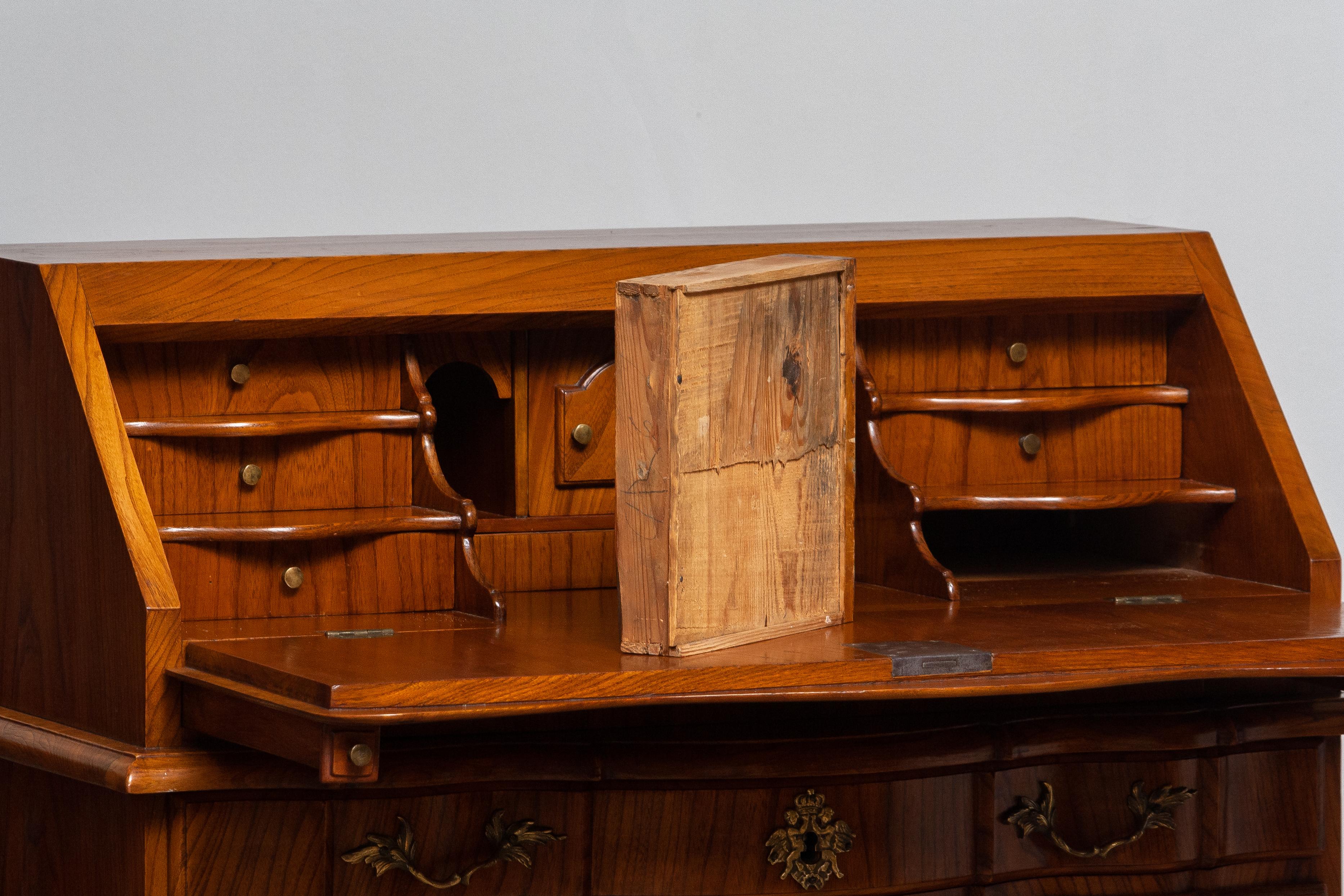 Late 18th Century Original Swedish Cherry / Brass Secretaire for Duke / Duchess 5