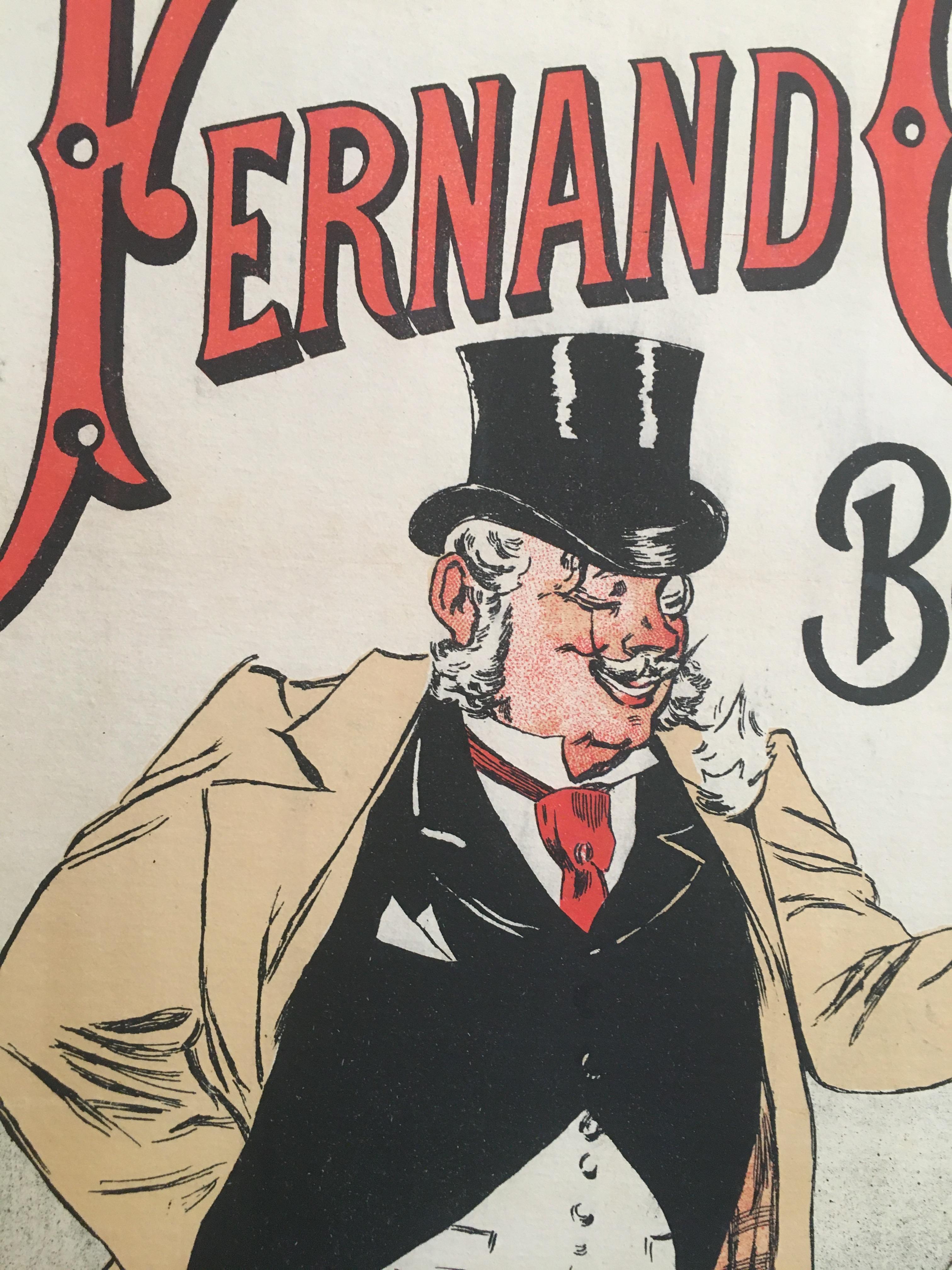 Cartel francés vintage original de finales del siglo XVIII, 'Fernand Calment & Co' Papel en venta