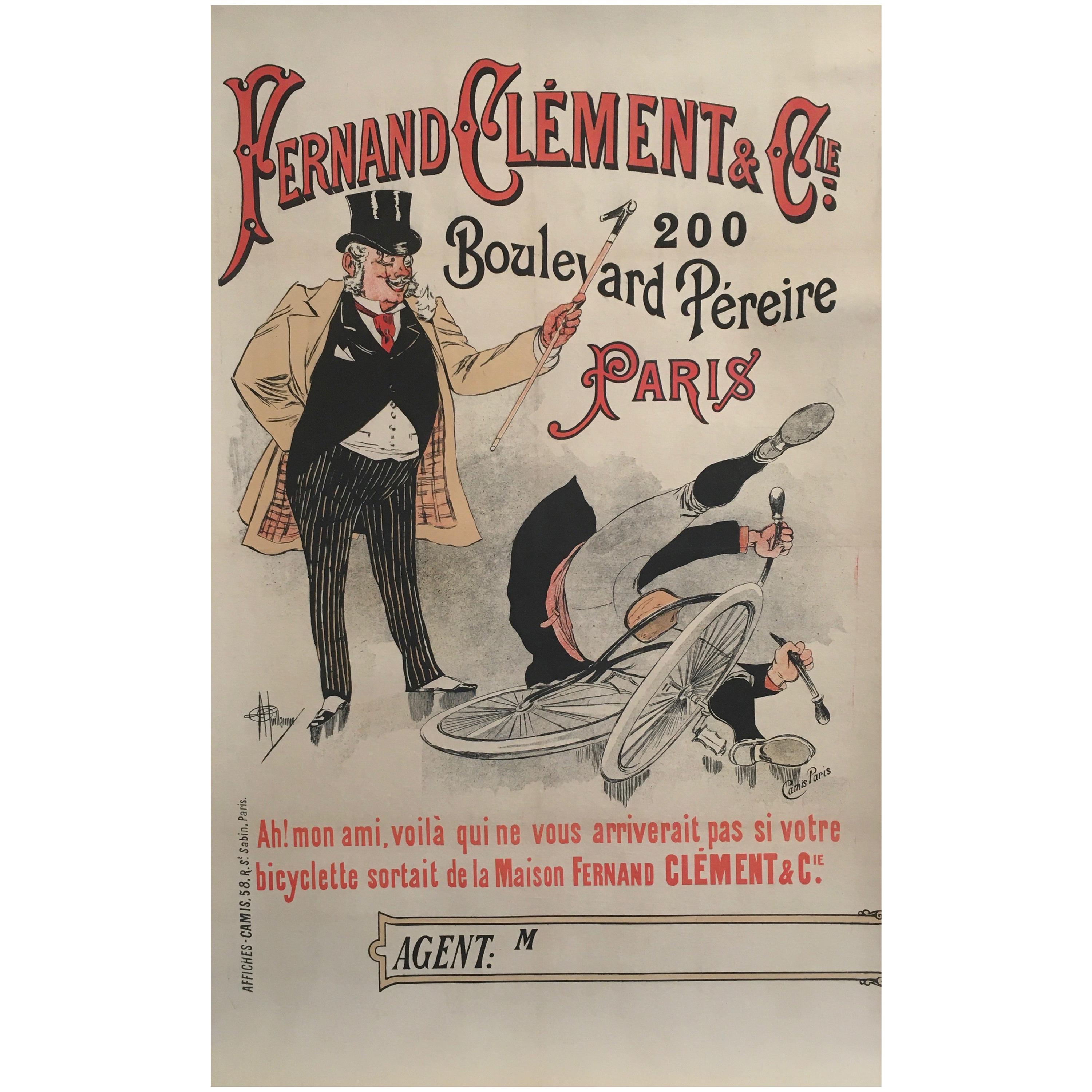 Late 18th Century Original Vintage French Poster, 'Fernand Calment & Co' For Sale
