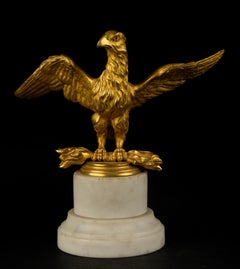 Aquila scultura in bronzo dorato della fine del XVIII secolo