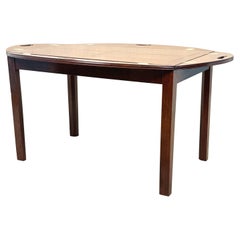 Antique Late 18th Century Oval Mahogany Butlers Tray On Stand