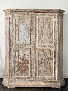Late 18th Century Painted Italian Armoire in Original Paint