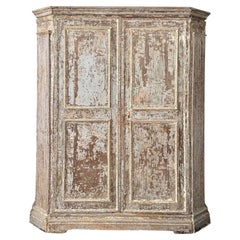 Late 18th Century Painted Italian Armoire in Original Paint