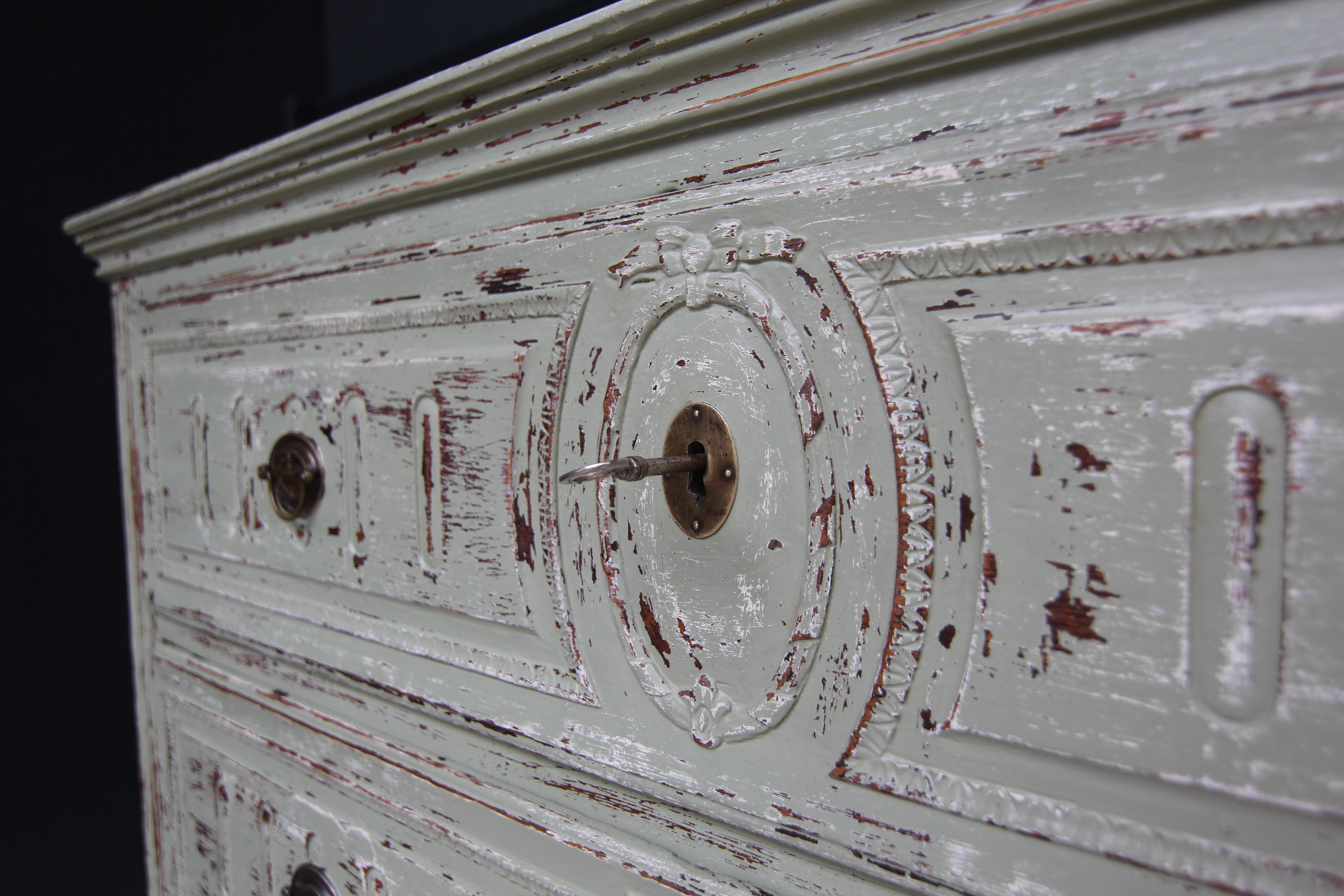 Late 18th Century Painted Louis XVI Chest of Drawers For Sale 5