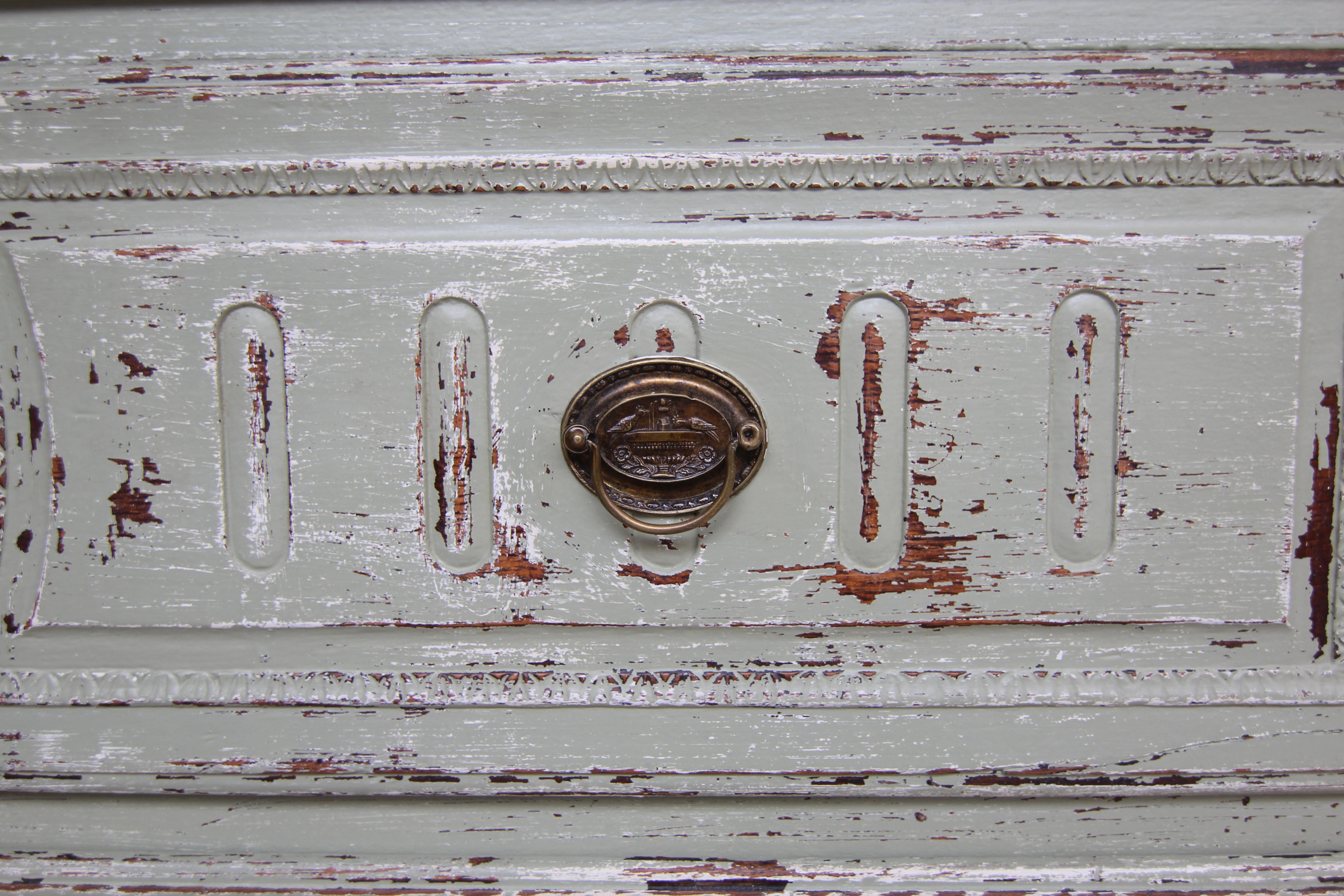 Late 18th Century Painted Louis XVI Chest of Drawers For Sale 7