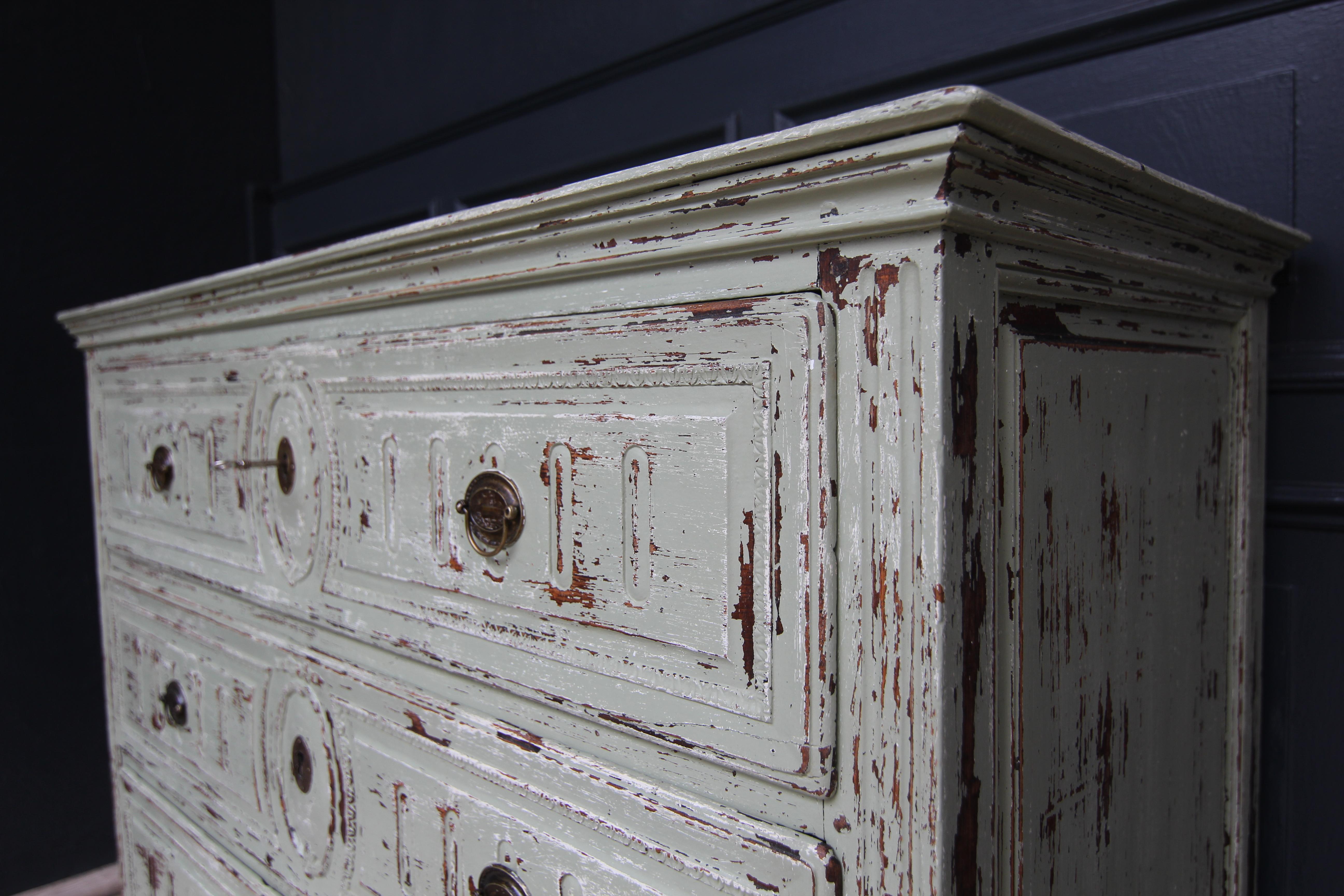 Late 18th Century Painted Louis XVI Chest of Drawers For Sale 4