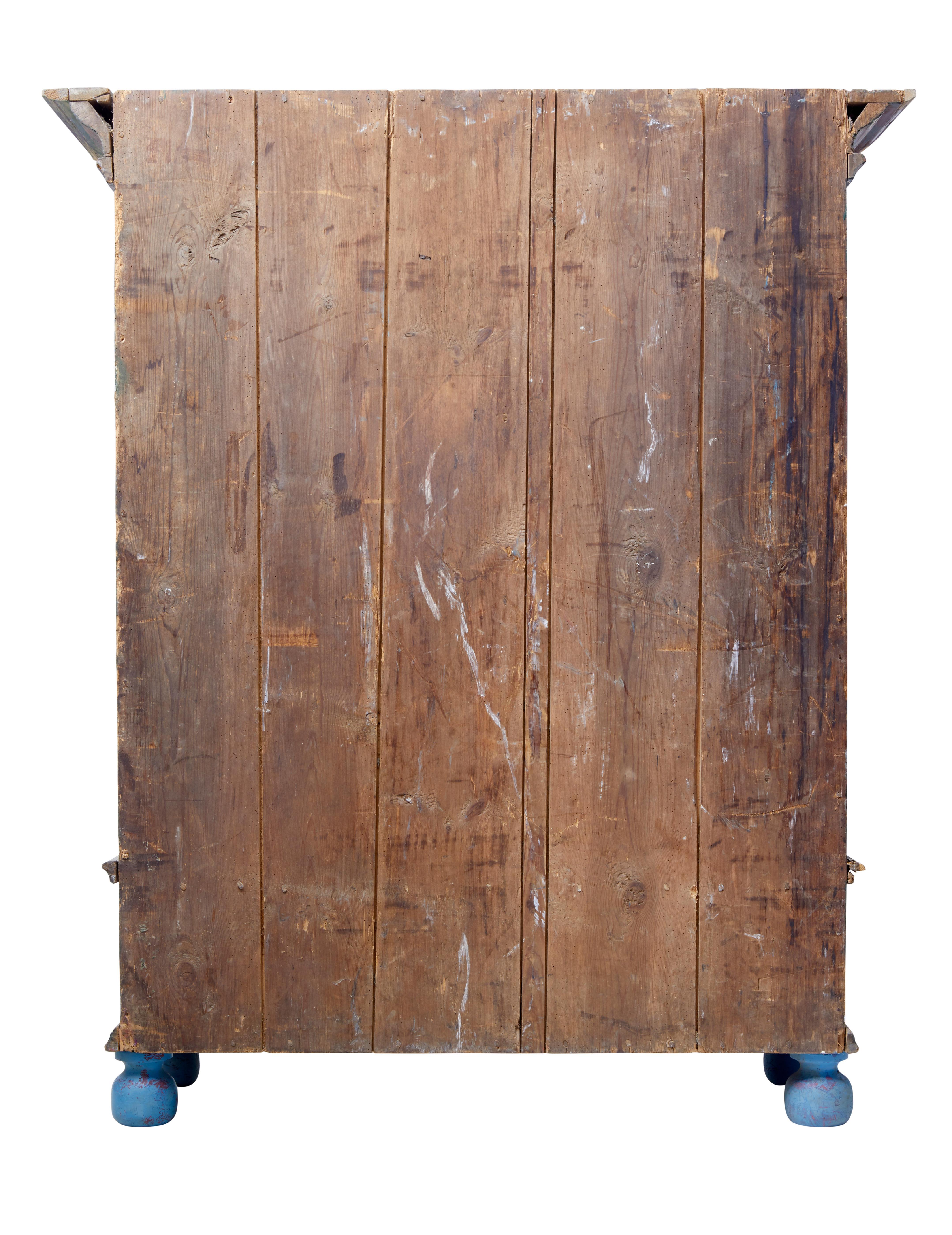 Late 18th Century Painted Swedish Baroque Cabinet 1