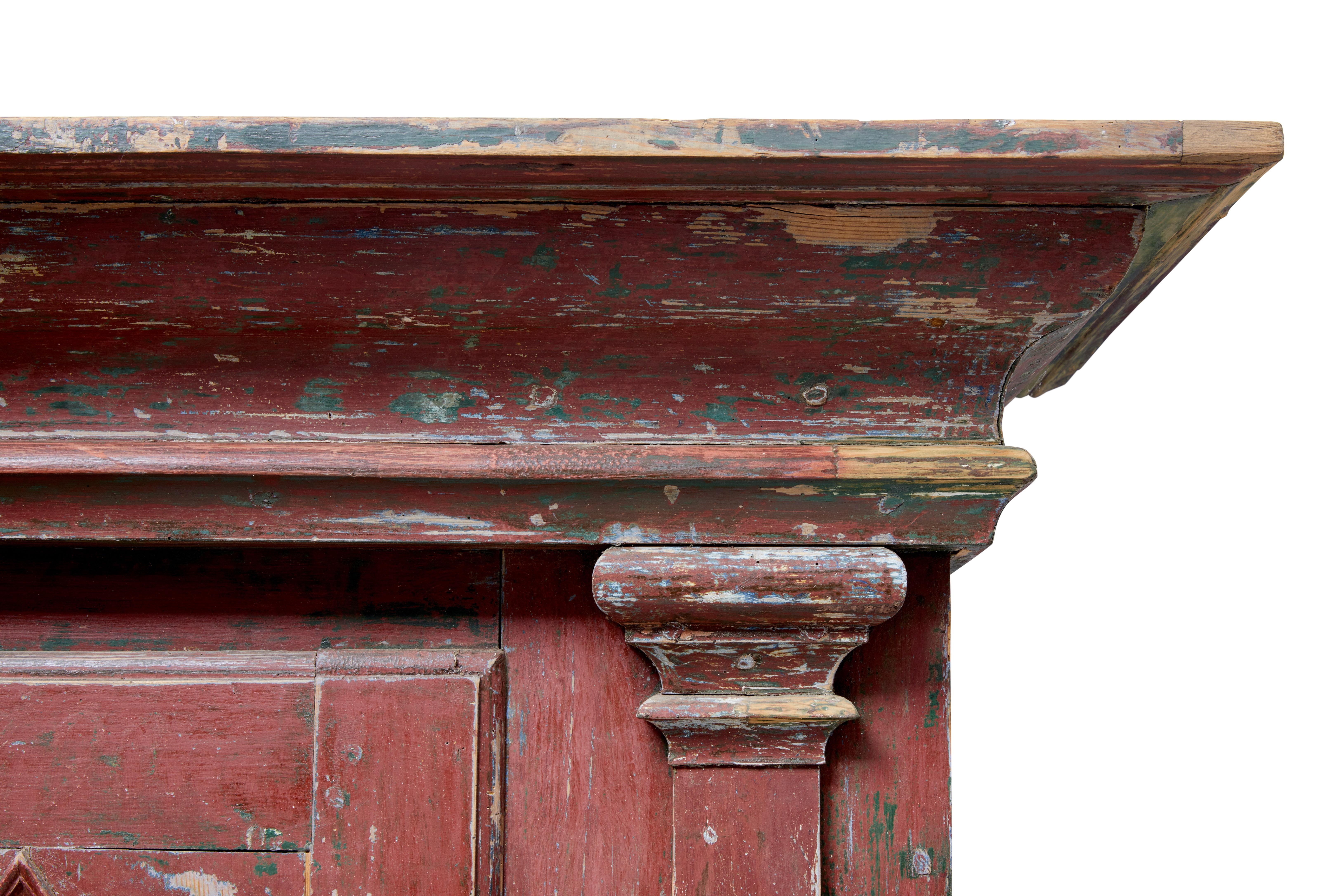 Late 18th Century Painted Swedish Baroque Cabinet 5