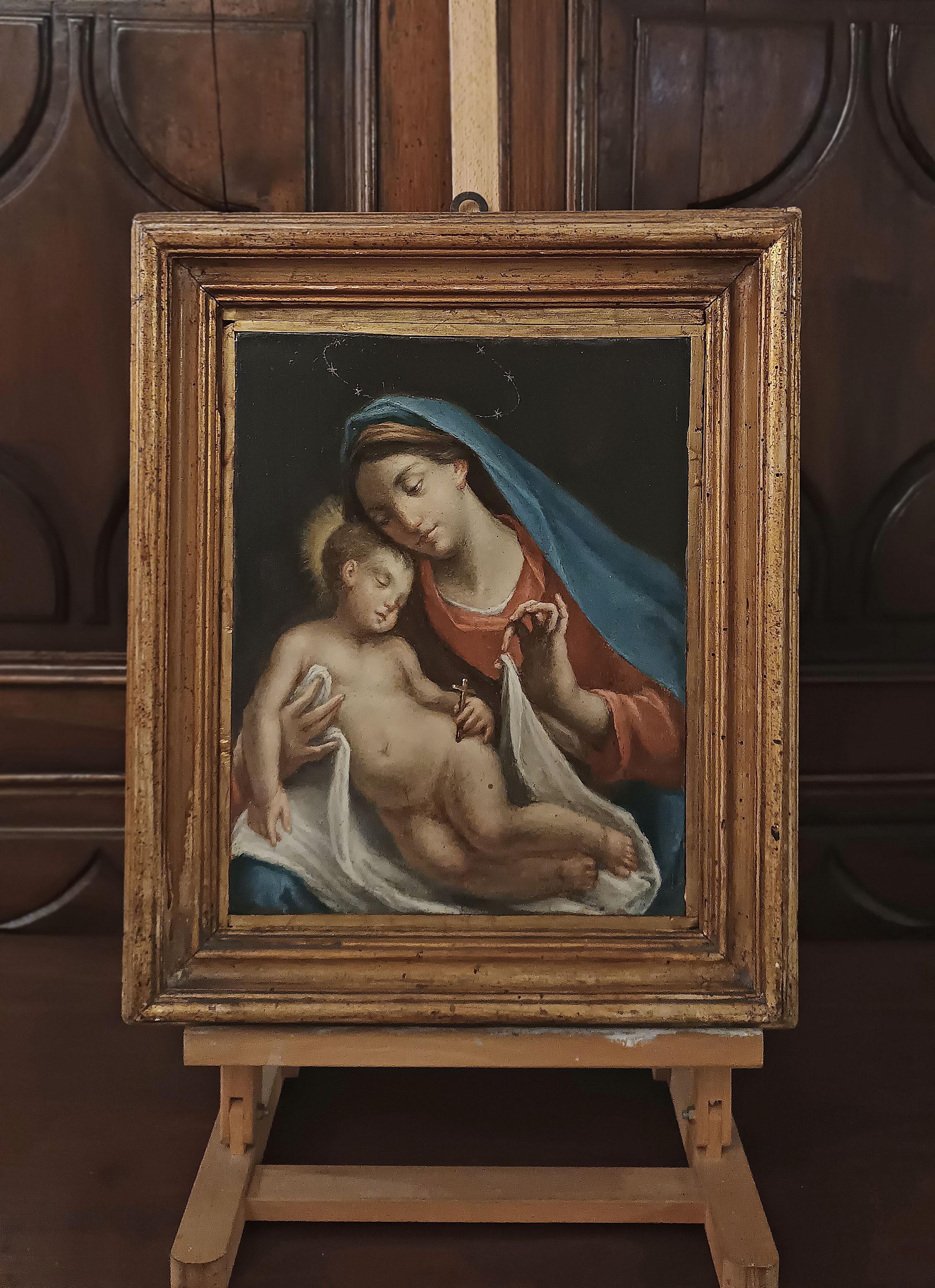 SPÄTERES 18. JAHRHUNDERT GEMÄLDE VON MADONNA UND KIND im Angebot 2