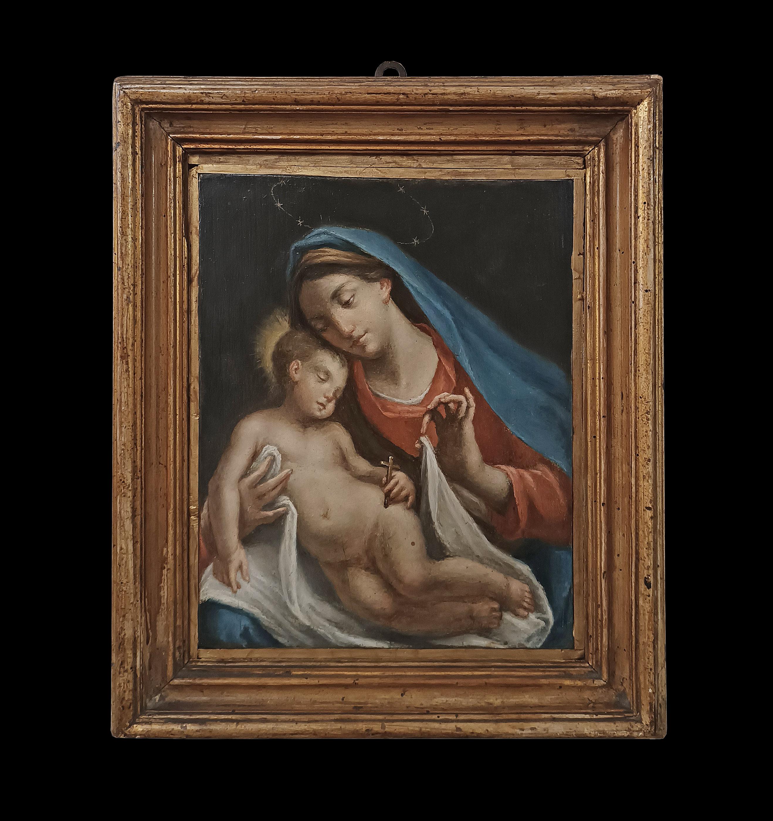 SPÄTERES 18. JAHRHUNDERT GEMÄLDE VON MADONNA UND KIND (Neoklassisches Revival) im Angebot