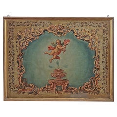 LATE 18TH-CENTURY PAINTING FEATURING AN ALLEGORY OF A WINGED PUTTO