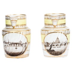Late 18th Century Pair of Chamberlain’s Worcester Jugs