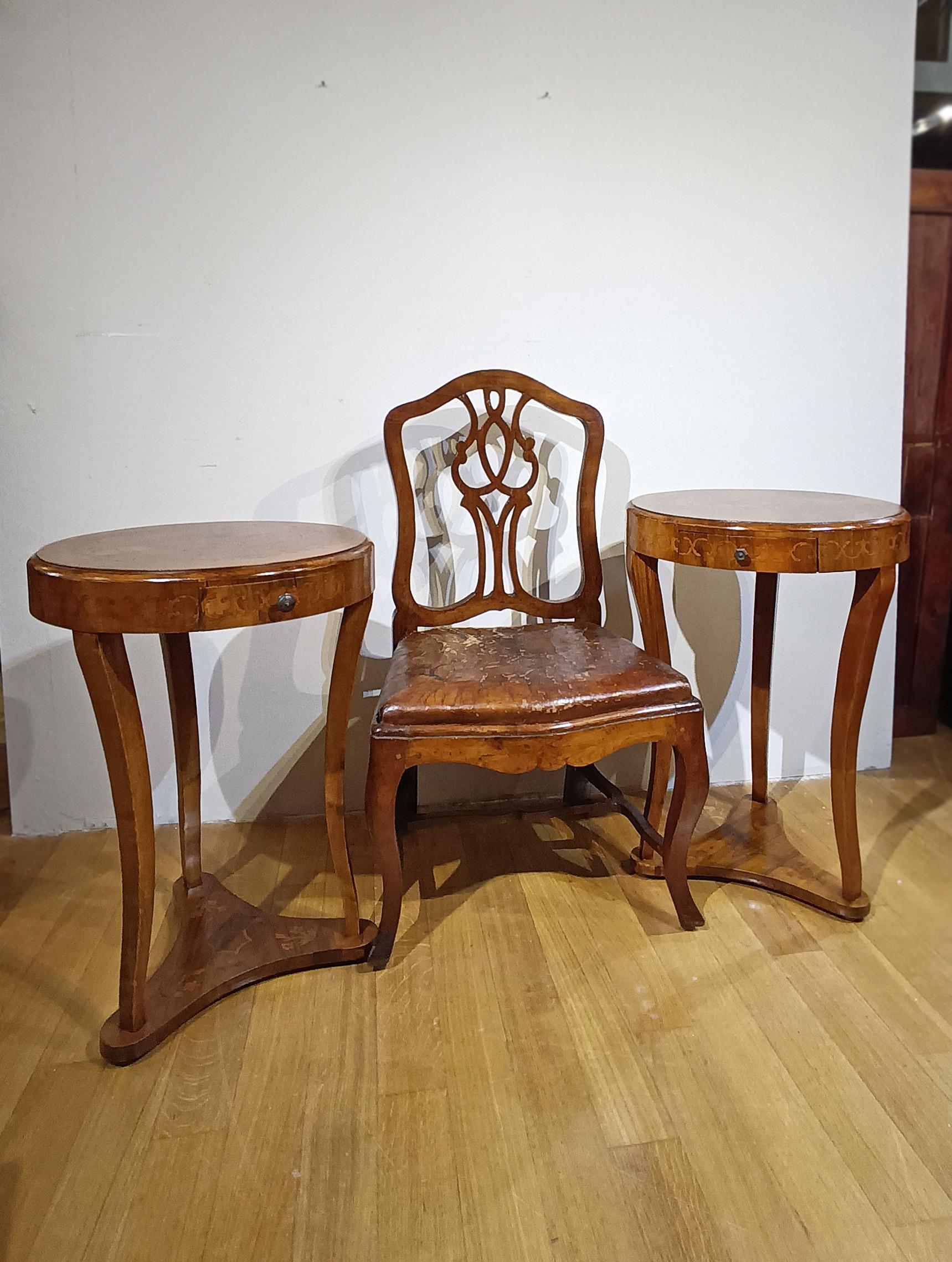 SPÄTES 18. JAHRHUNDERT PAAR DIREKTORISCHES SLAB UND EINGELEIDETE KOFFEETISCHE im Angebot 2