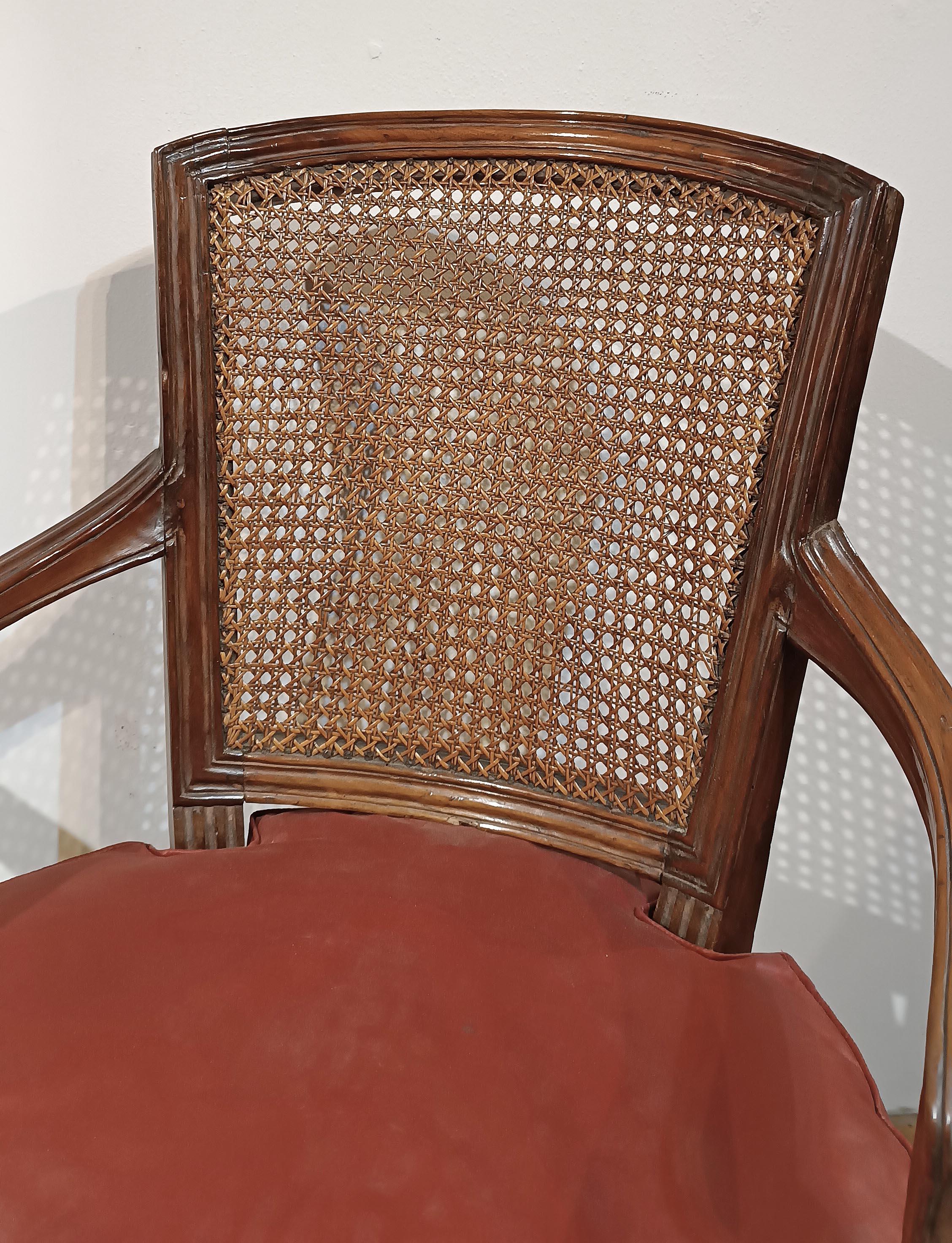 Leather LATE 18th CENTURY PAIR OF NEOCLASSICAL ARMCHAIRS For Sale