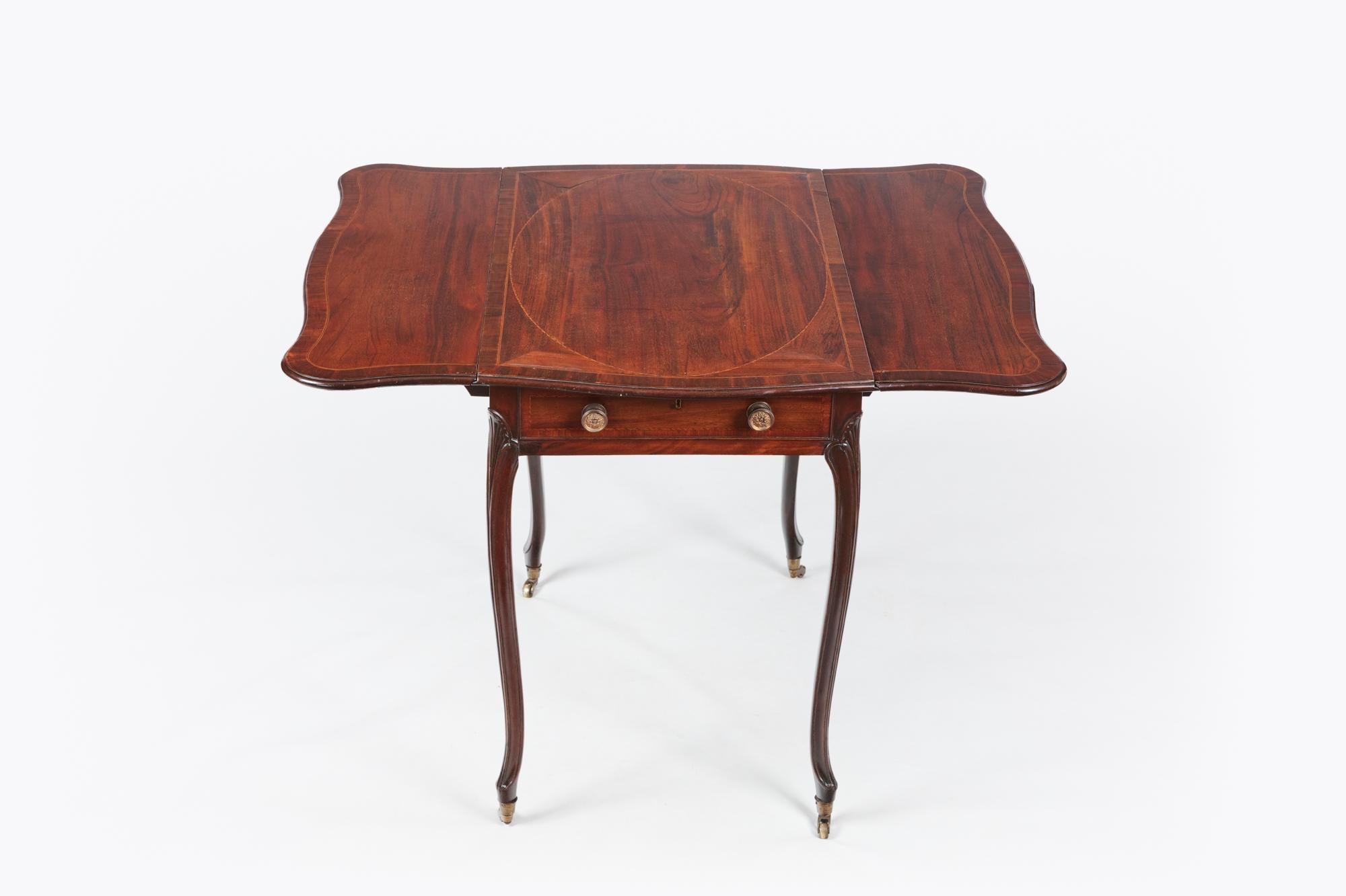 George III Late 18th Century Pembroke Table After Chippendale Design For Sale