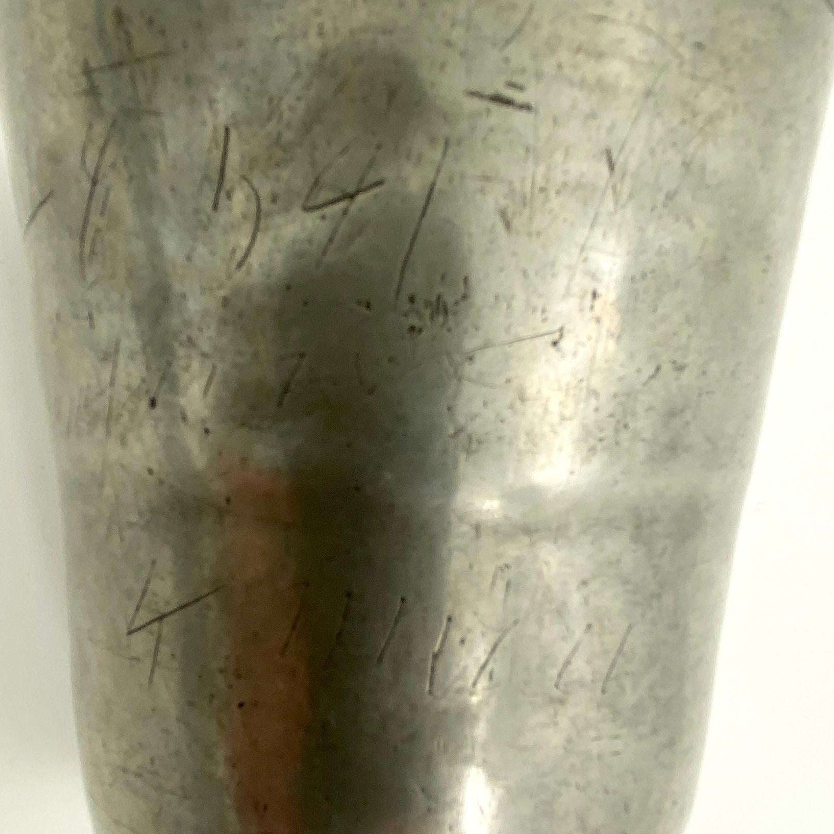 Late 18th Century Pewter Wine Beaker or Cup, Denmark For Sale 5