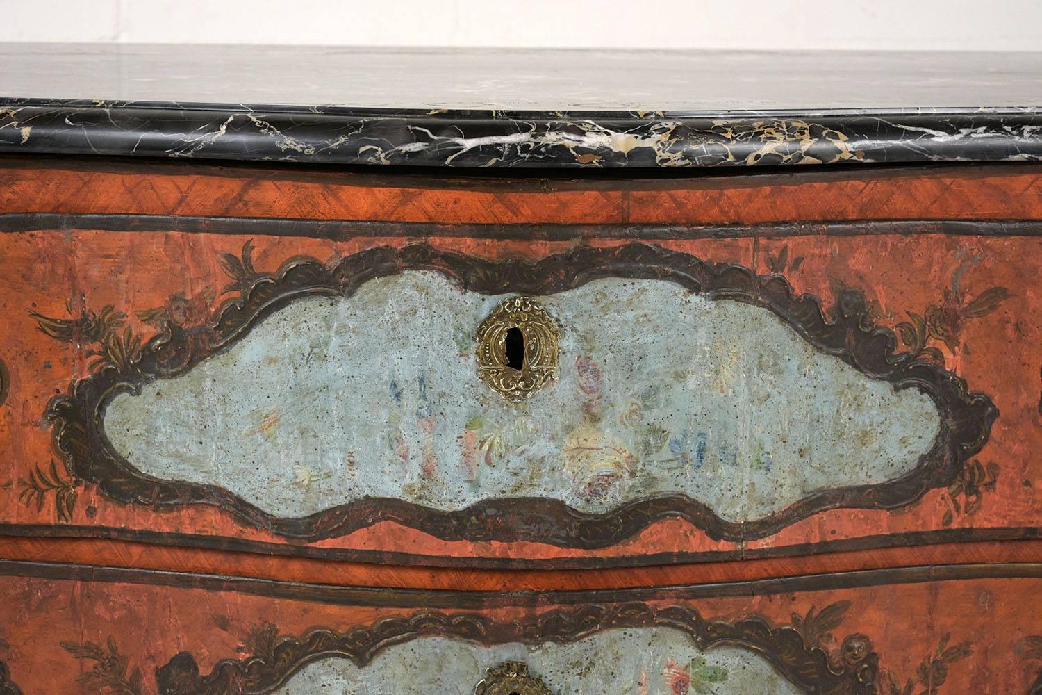 Late 18th Century Polychrome Chest of Drawers 5