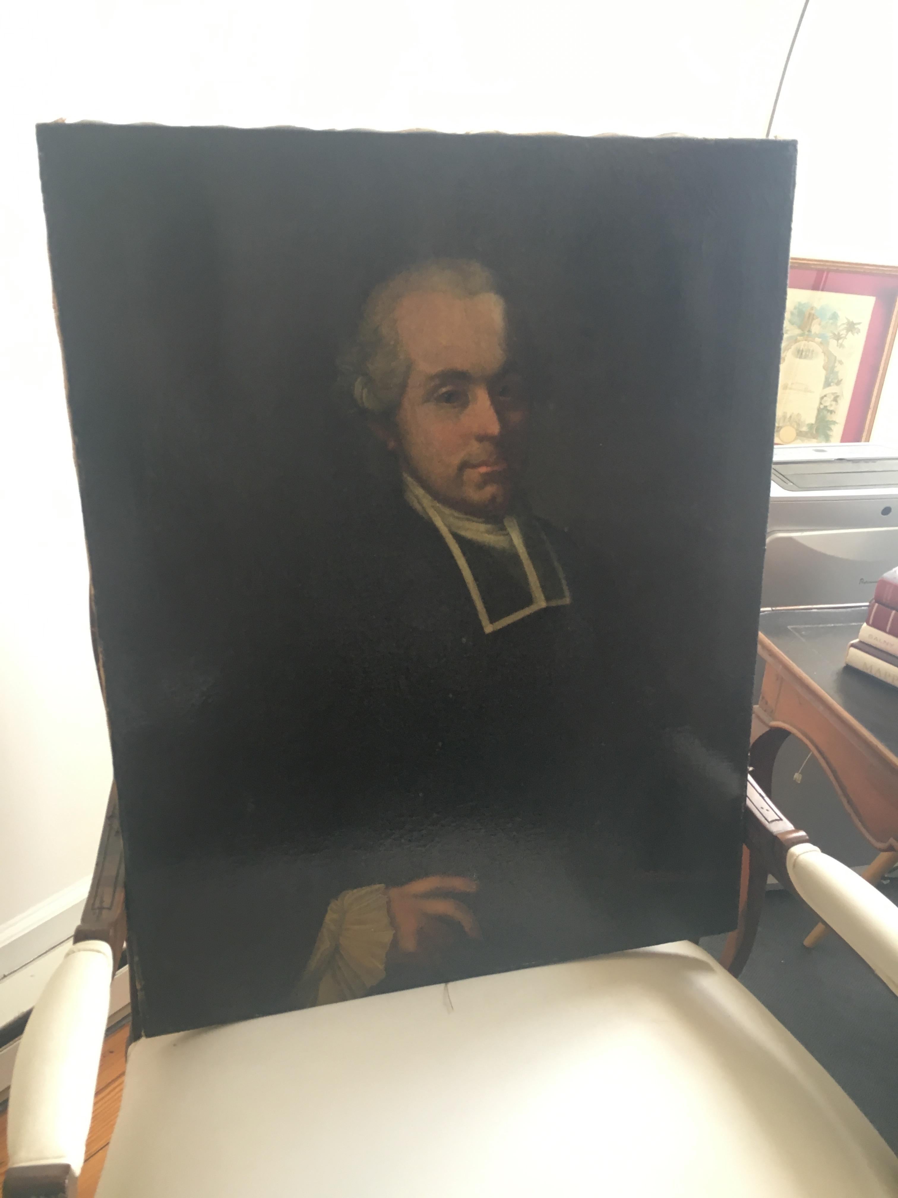 Canvas Late 18th Century Portrait of a Gentleman, English For Sale
