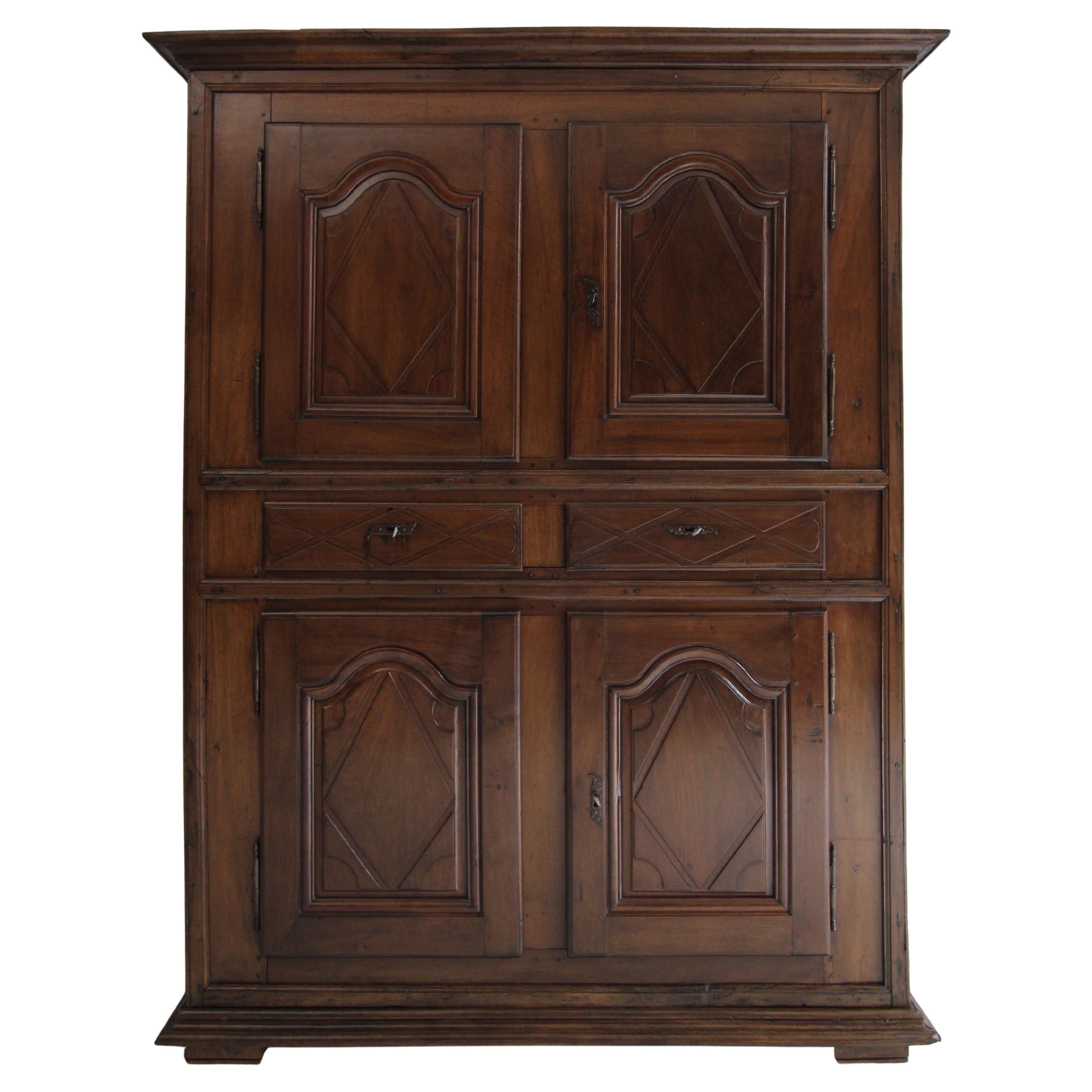 Late 18th Century Provincial Baroque Walnut Cabinet