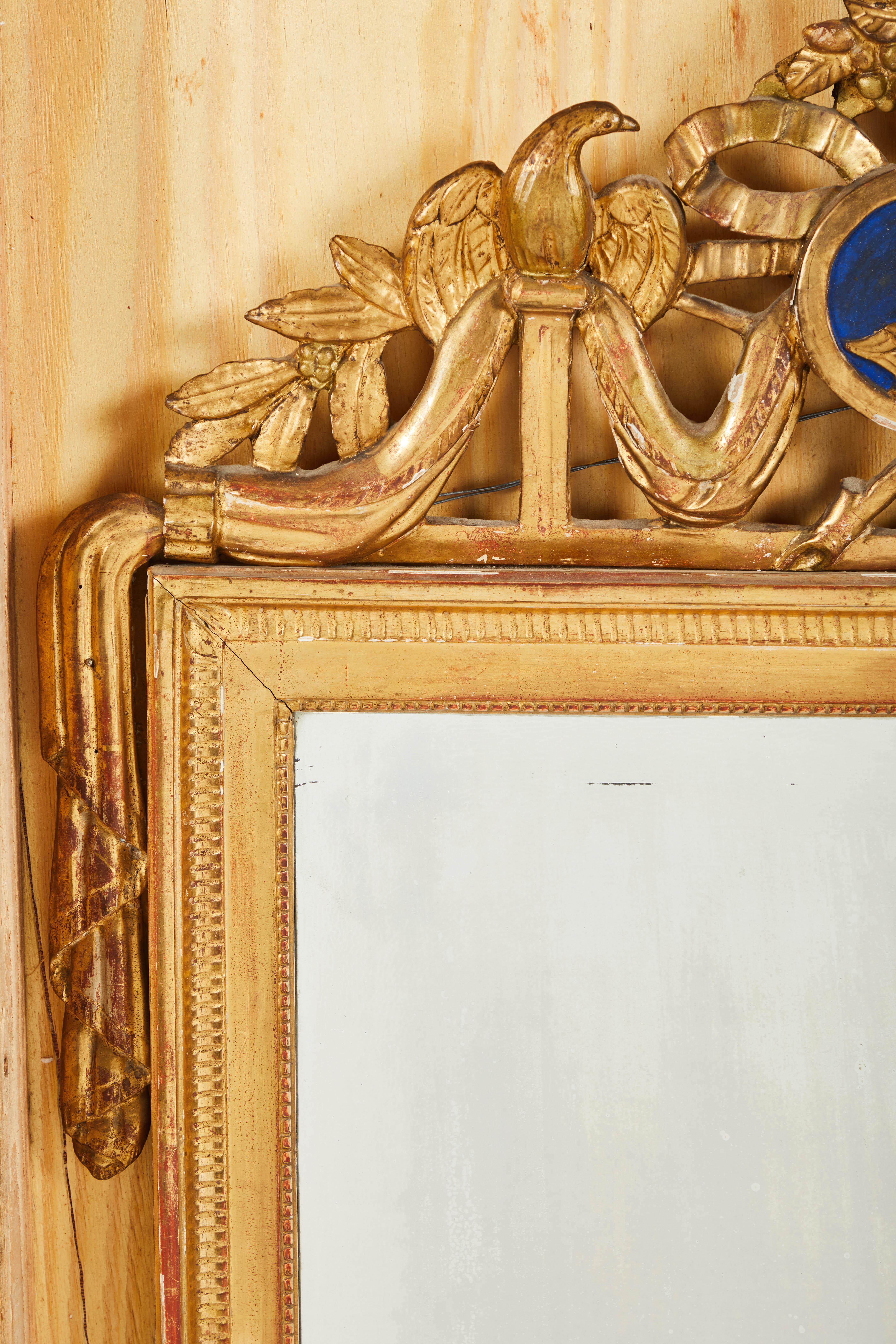 French Late 18th Century Provincial Giltwood Mirror For Sale