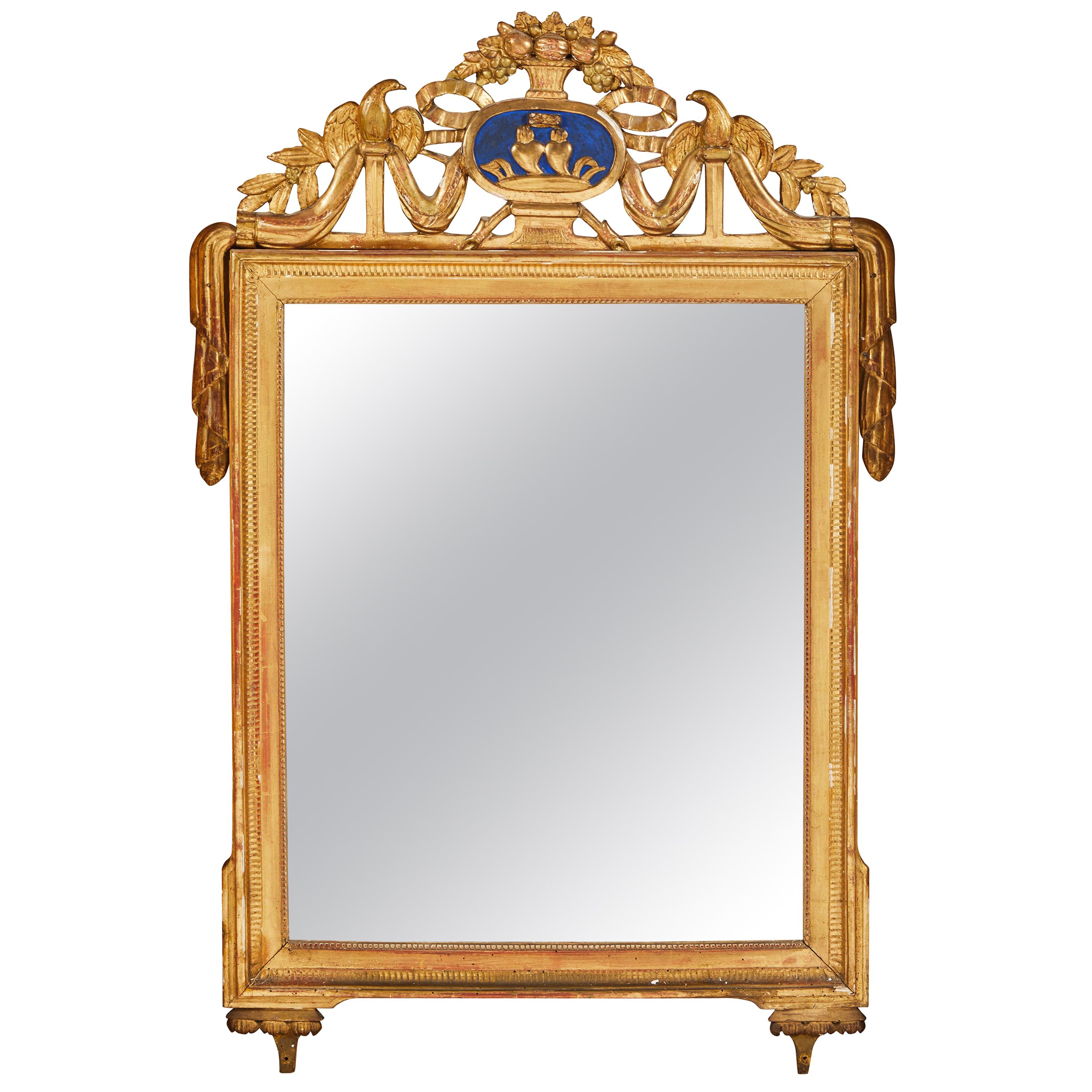 Late 18th Century Provincial Giltwood Mirror For Sale