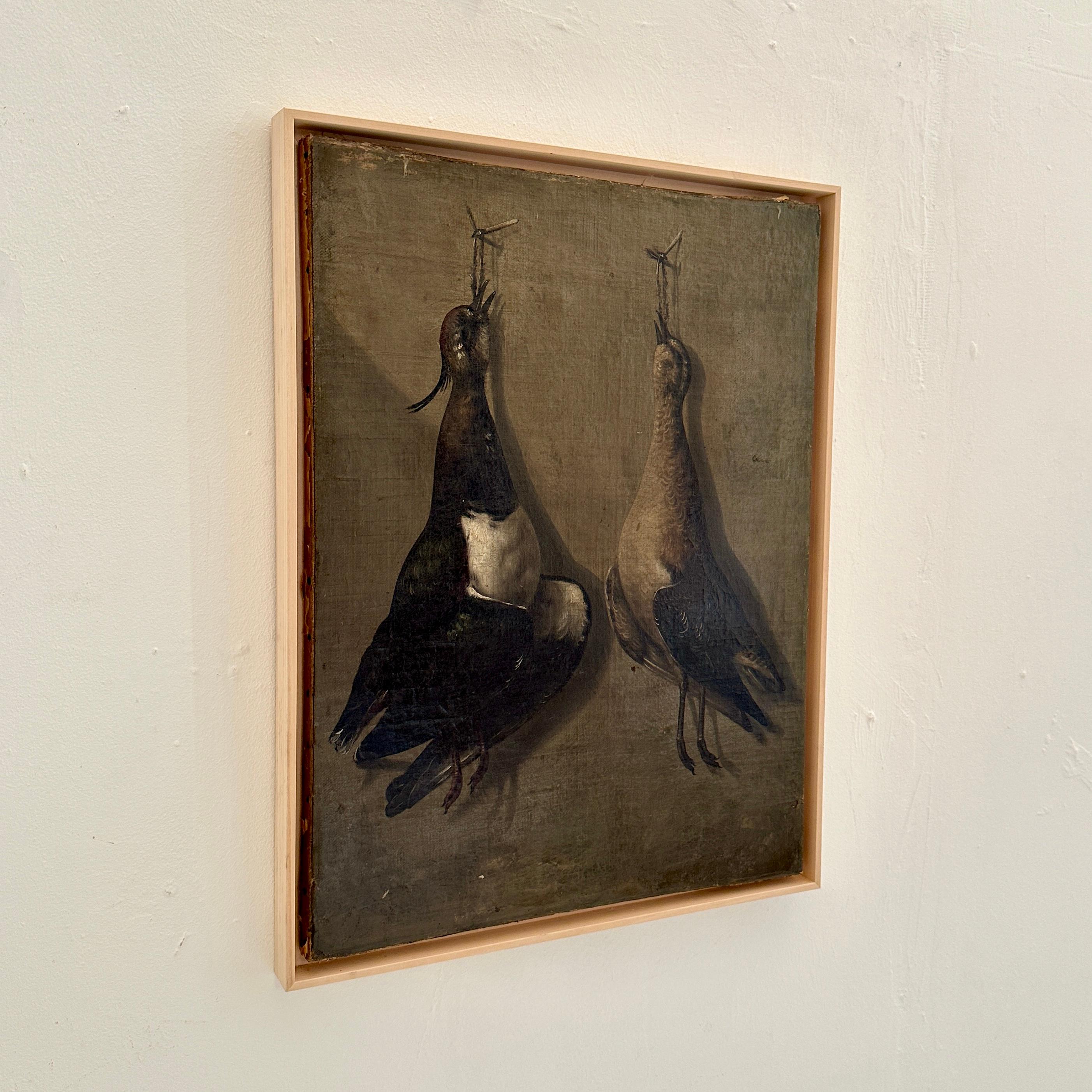 Louis XVI Late 18th Century Realism Still-Life Oil Painting of Birds, Heinrich Lihl, 1780 For Sale