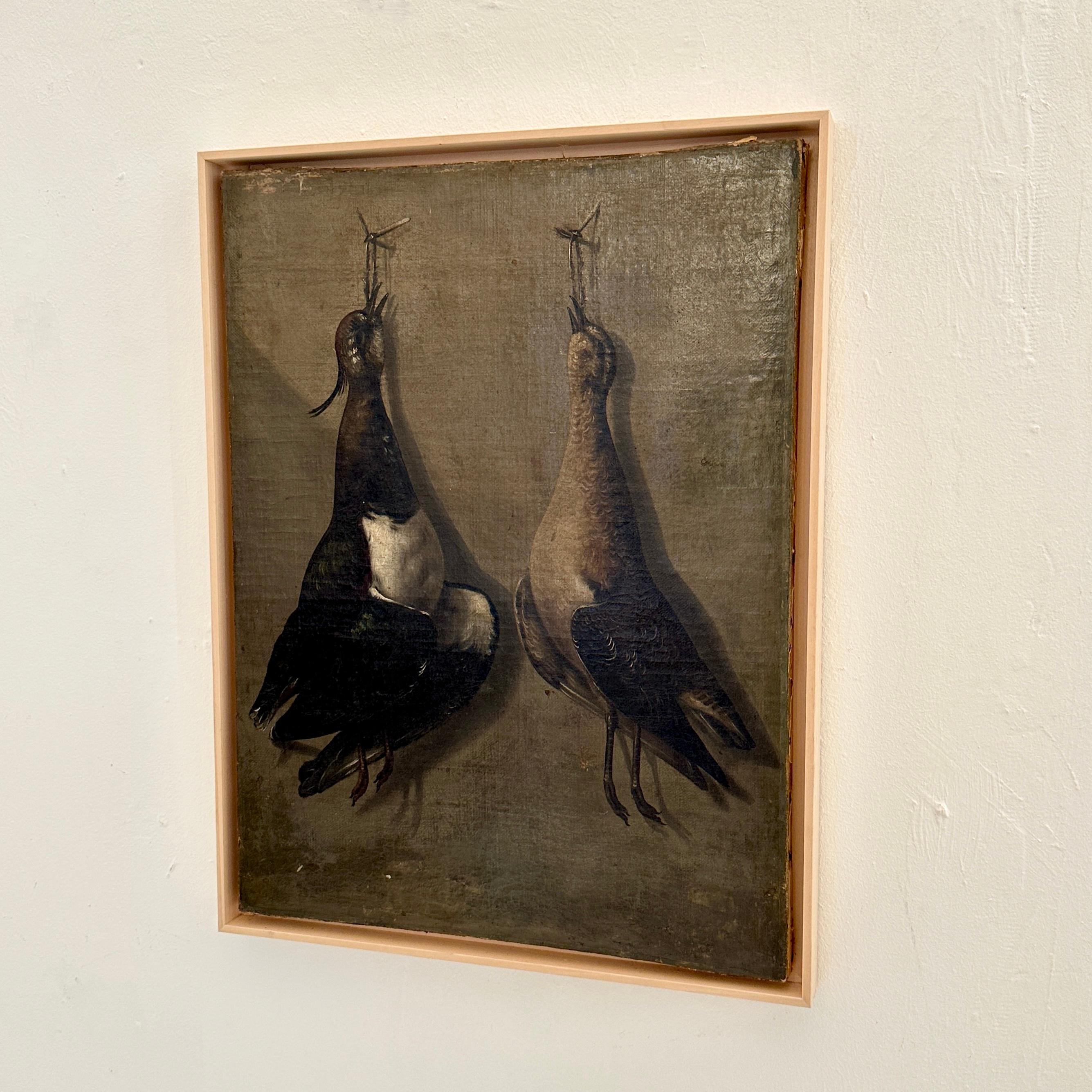 French Late 18th Century Realism Still-Life Oil Painting of Birds, Heinrich Lihl, 1780 For Sale