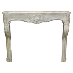 Late 18th Century Reclaimed Louis XV Stone Mantel