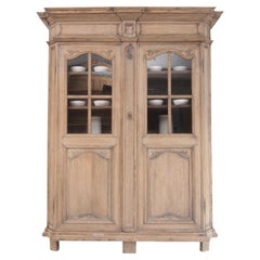 Antique Late 18th Century Régence Oak Vitrine Cabinet