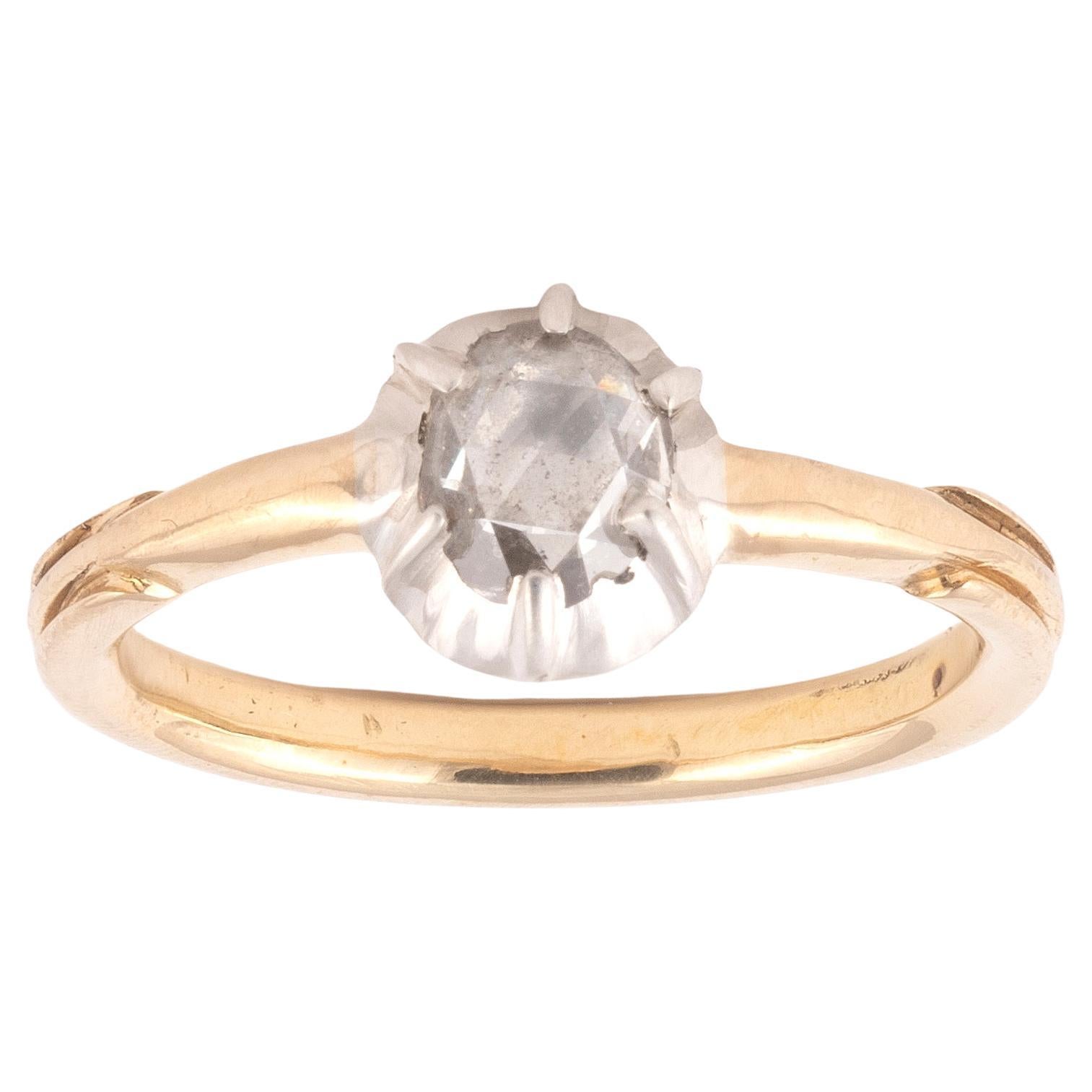 Late 18th Century Rose Cut Diamond Ring For Sale at 1stDibs