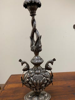 Late 18th Century Rose Water Dispenser, Hand Carved Silver Dispenser