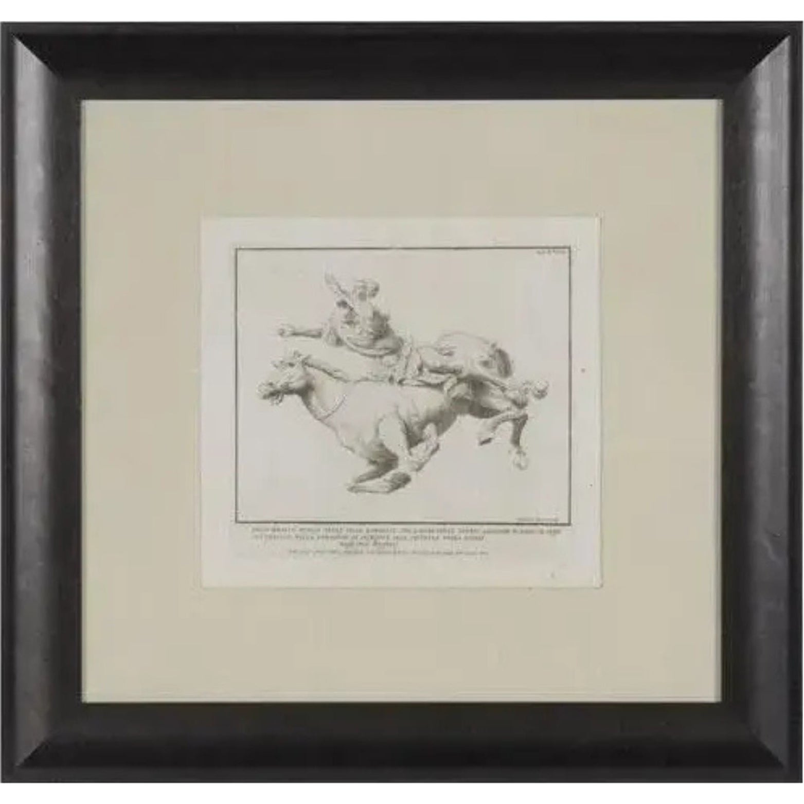 Late 18th Century Rossi Engraving, Roman Statue, Rome 1775 For Sale