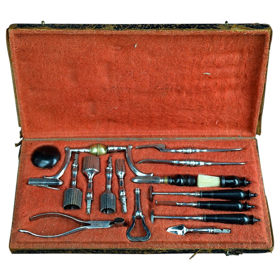 Late 18th Century Royal Stamped Trepanning Set