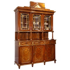 Used 18th Century Imperial Russian Gilt Bronze, Brass and Mahogany Display Cabinet