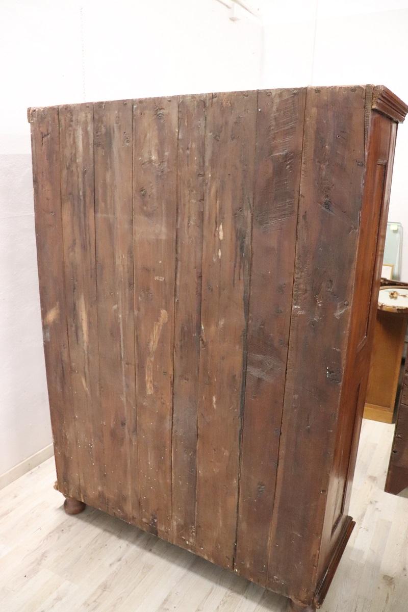 Late 18th Century Rustic Antique Cabinet in Fir Wood For Sale 11