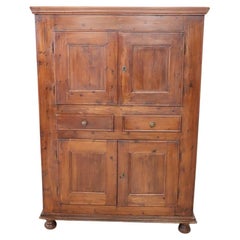 Late 18th Century Rustic Antique Cabinet in Fir Wood