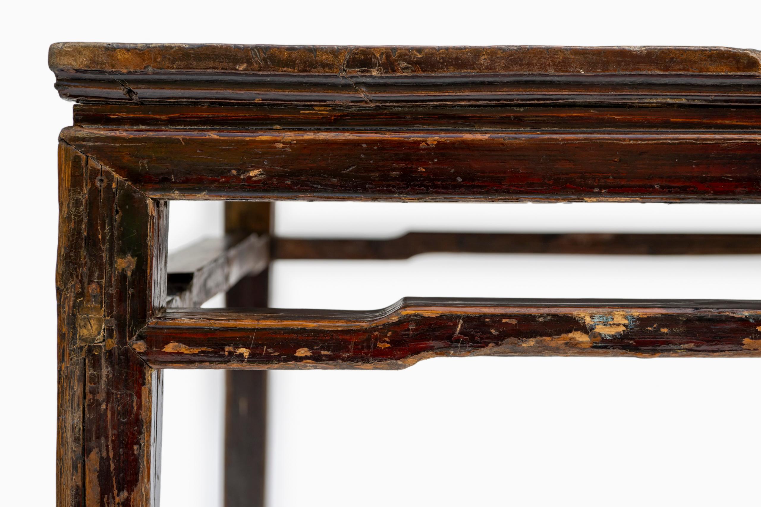 Late 18th Century Rustic Chinese Lacquer Center Table For Sale 2
