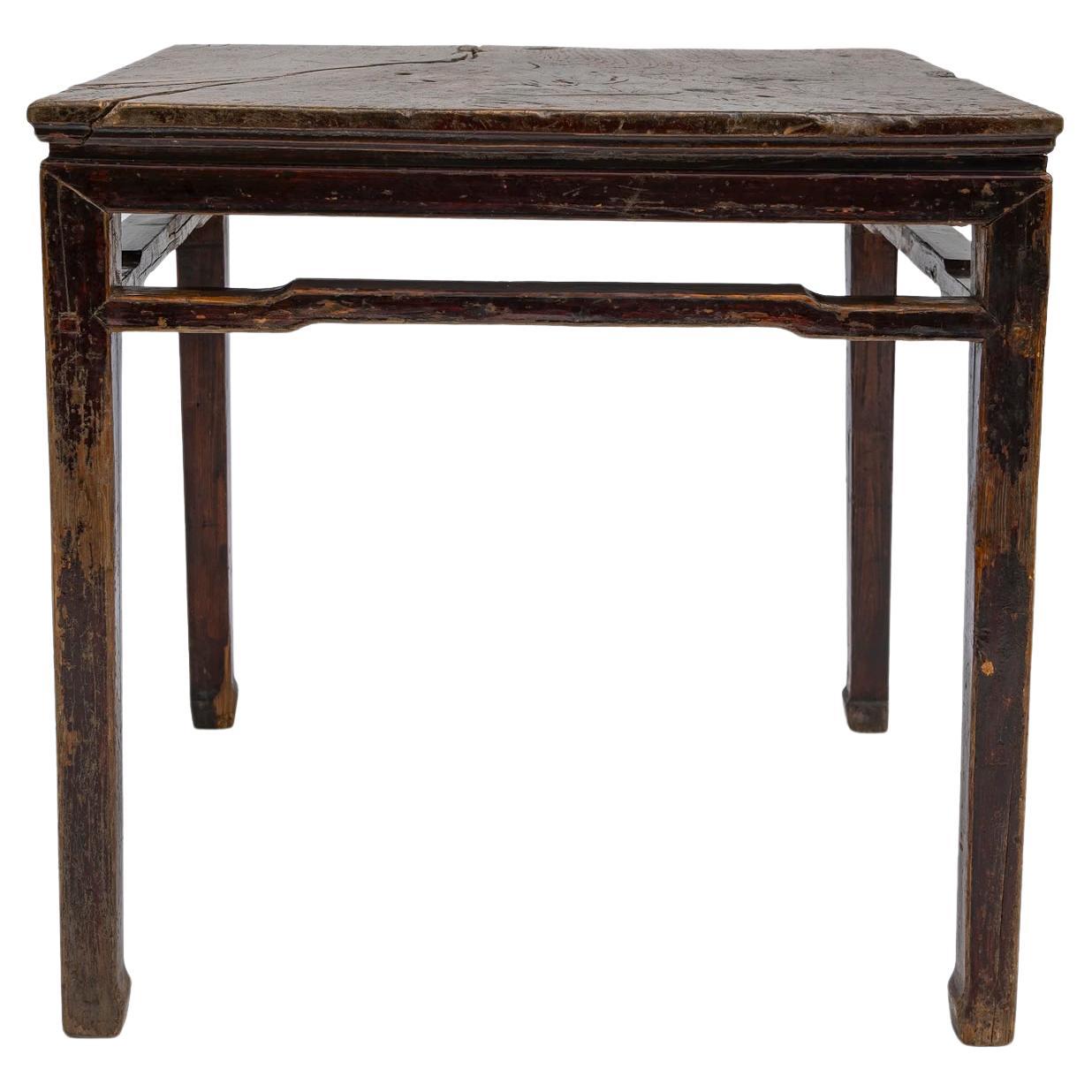 Late 18th Century Rustic Chinese Lacquer Center Table For Sale