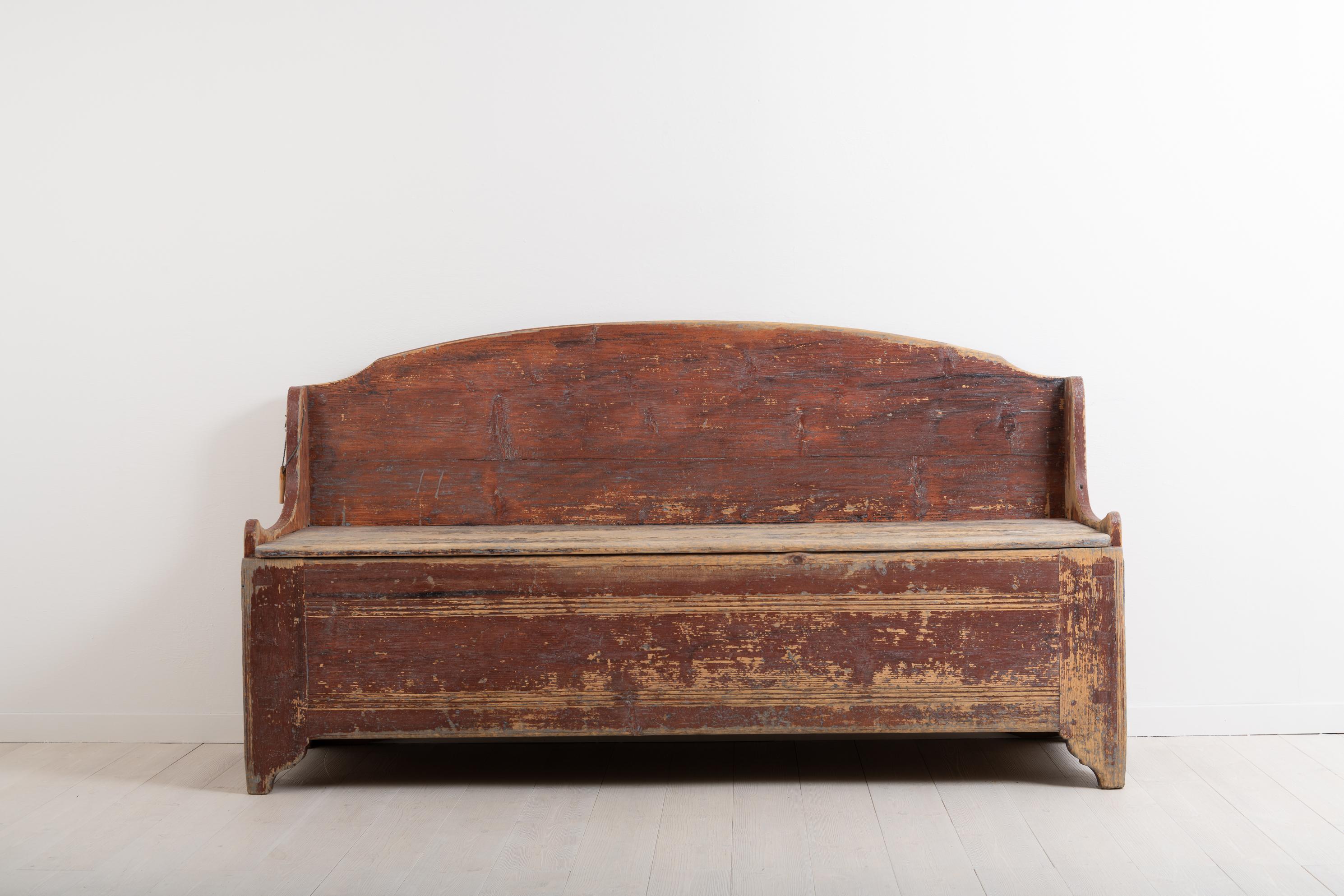 Hand-Crafted Late 18th Century Rustic Swedish Bench