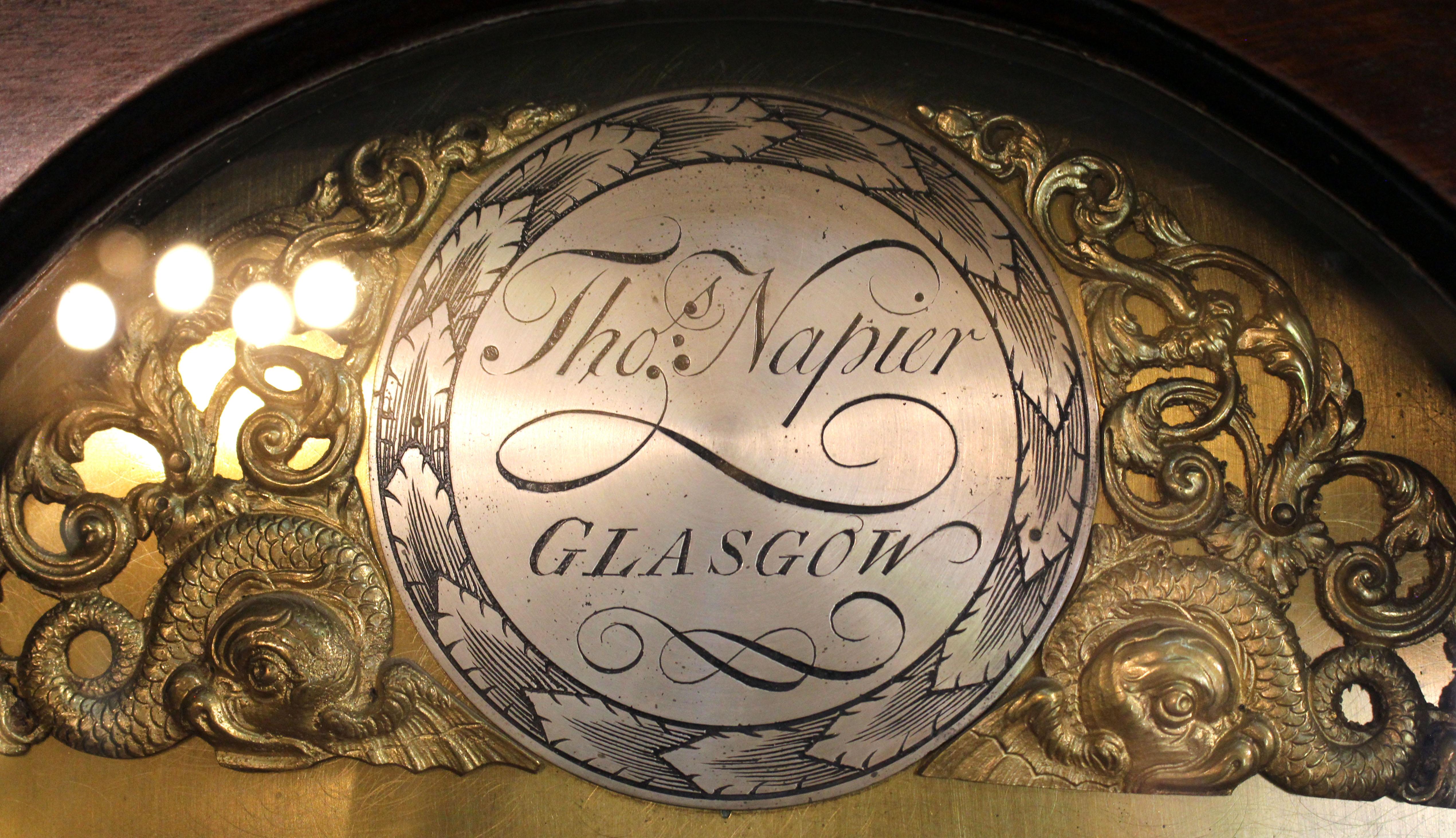 Brass Late 18th Century Scottish Tall Case Clock by Thomas Napier