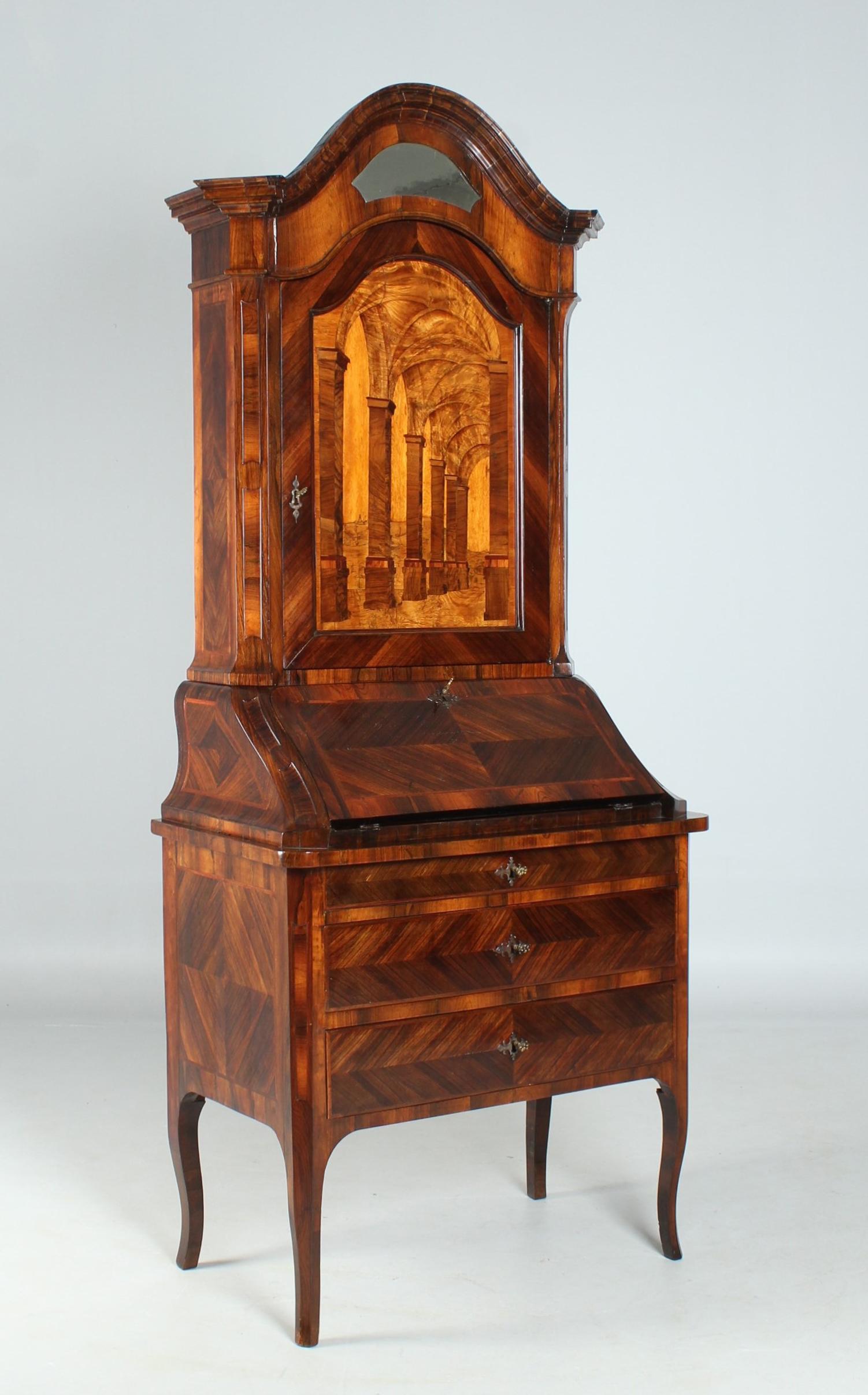 Late 18th Century Secretaire with Architectural Marquetry, Italy, circa 1770 For Sale 13