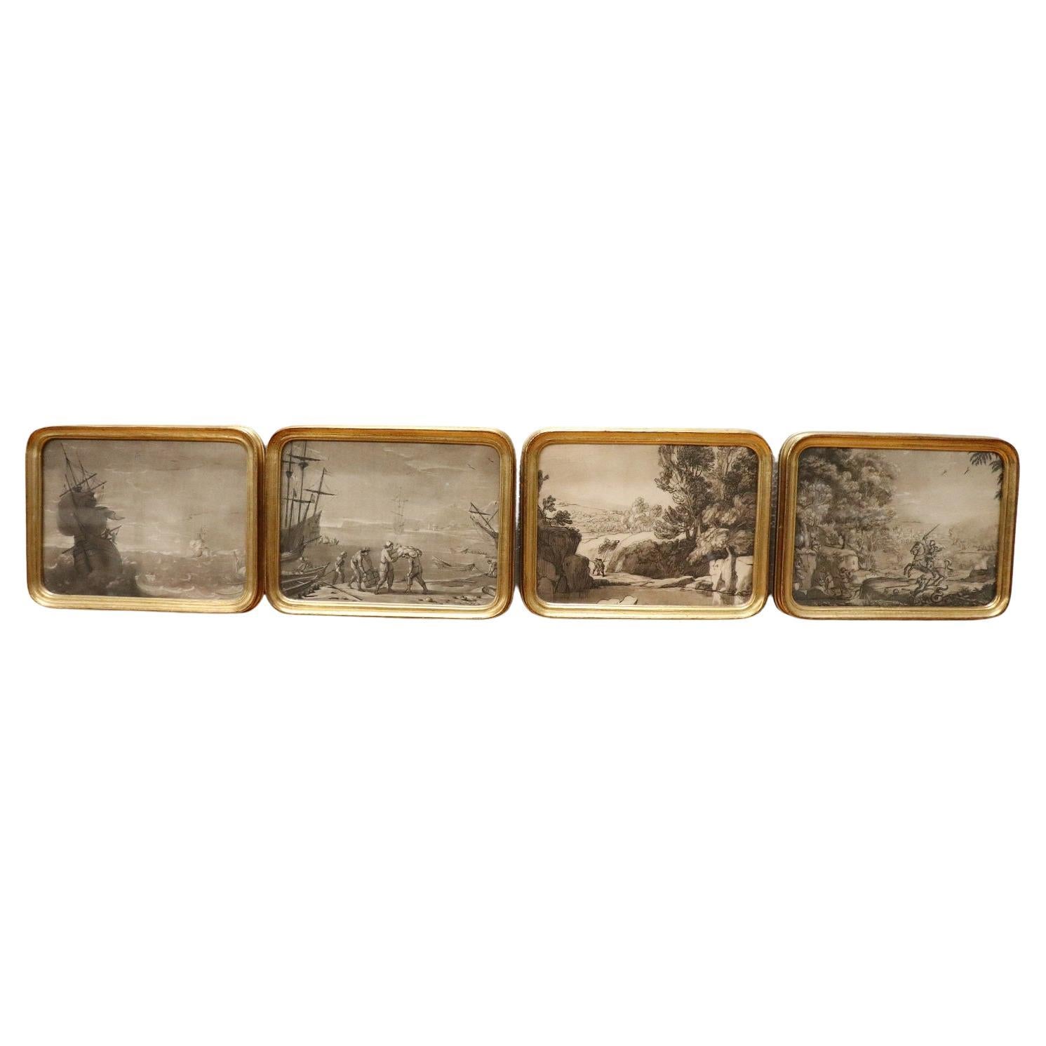 Late 18th Century, Set of Four Small Antique Engravings by Richard Earlom  For Sale