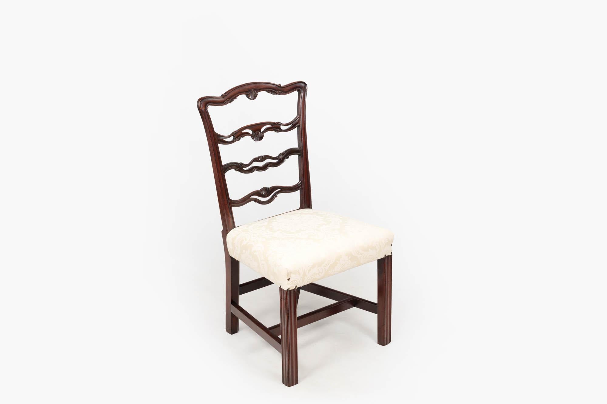 Ende des 18. Jahrhunderts: Sechs Esszimmerstühle mit Leiterrücken (Irisch) im Angebot