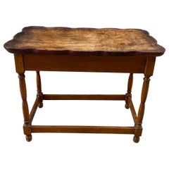 Late 18th Century Shaped Walnut Butlers Tray on Later Stand