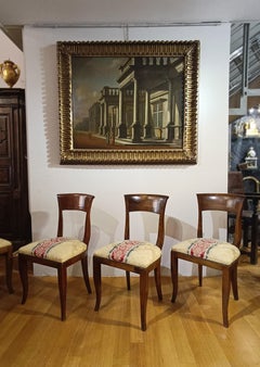 LATE 18th CENTURY SIX DIRECTOIRE WALNUT CHAIRS