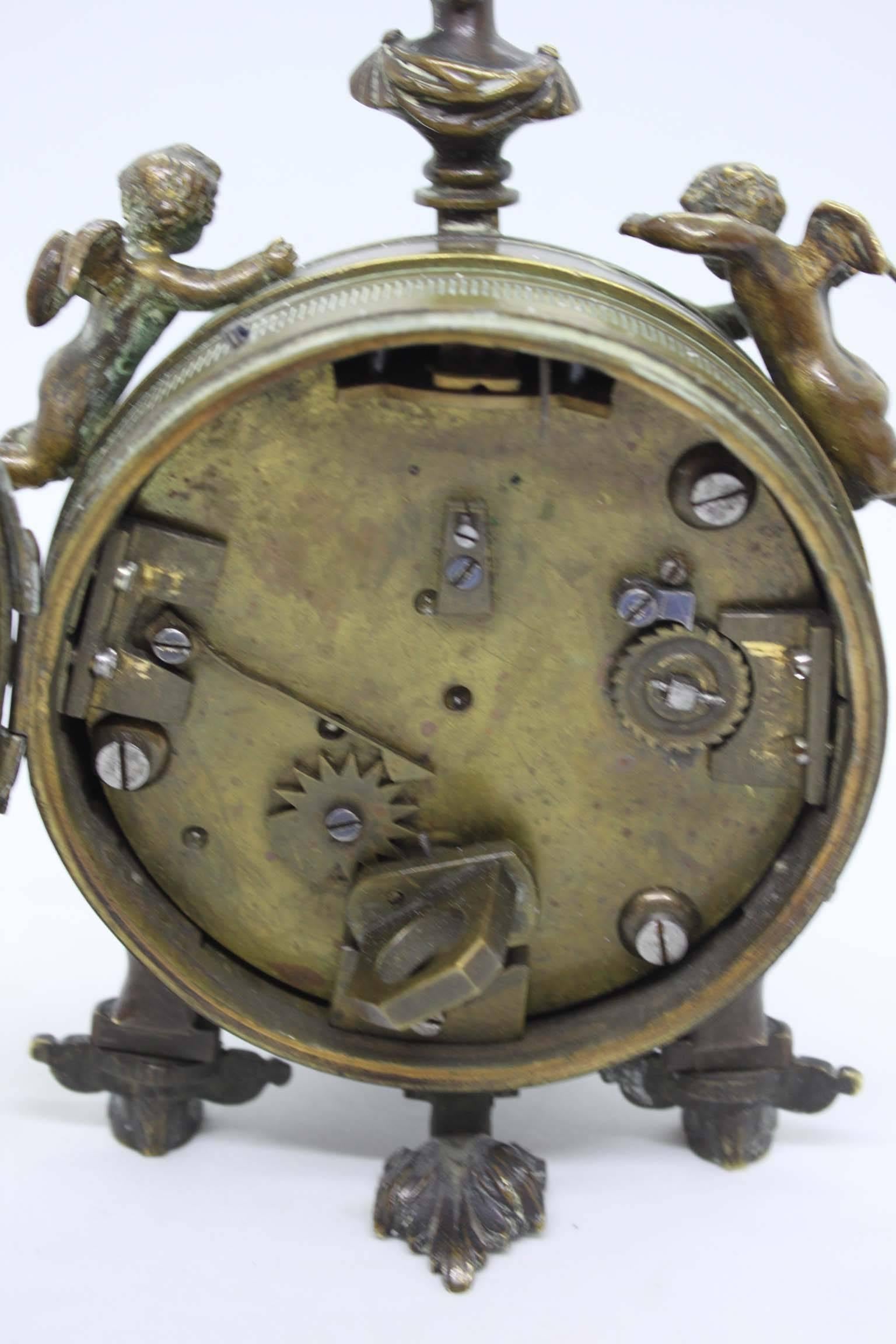 Late 18th Century Small Round Clock by Isaac Soret & Fils 2